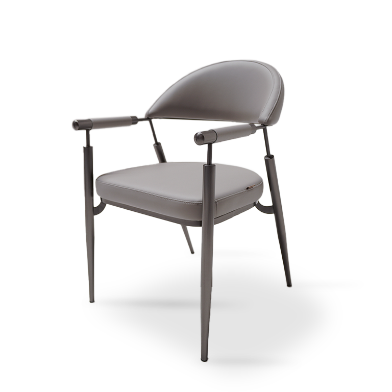 Grey Microfiber Dining Chair TG-C12 -  Chairs - ebarza Furniture UAE | Shop Modern Furniture in Abu Dhabi & Dubai - مفروشات ايبازرا في الامارات | تسوق اثاث عصري وديكورات مميزة في دبي وابوظبي