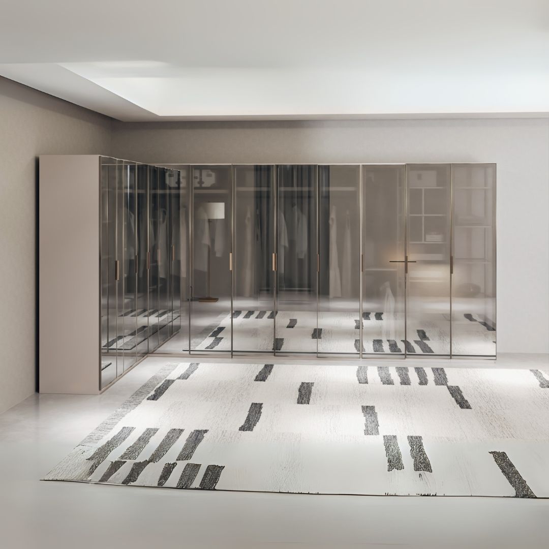 Pre-order 25 Days Delivery Cashmere  50 CM WARDROBE RIGHT WARDROBE (TWO SIDE FULL GLASS WITH SHELVES) -  Cabinets - ebarza Furniture UAE | Shop Modern Furniture in Abu Dhabi & Dubai - مفروشات ايبازرا في الامارات | تسوق اثاث عصري وديكورات مميزة في دبي وابوظبي