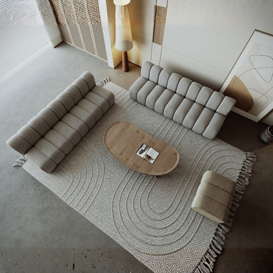 Chameleon Sofa Pouf Module - H-5228-E - Brown -  Sofas - ebarza Furniture UAE | Shop Modern Furniture in Abu Dhabi & Dubai - مفروشات ايبازرا في الامارات | تسوق اثاث عصري وديكورات مميزة في دبي وابوظبي