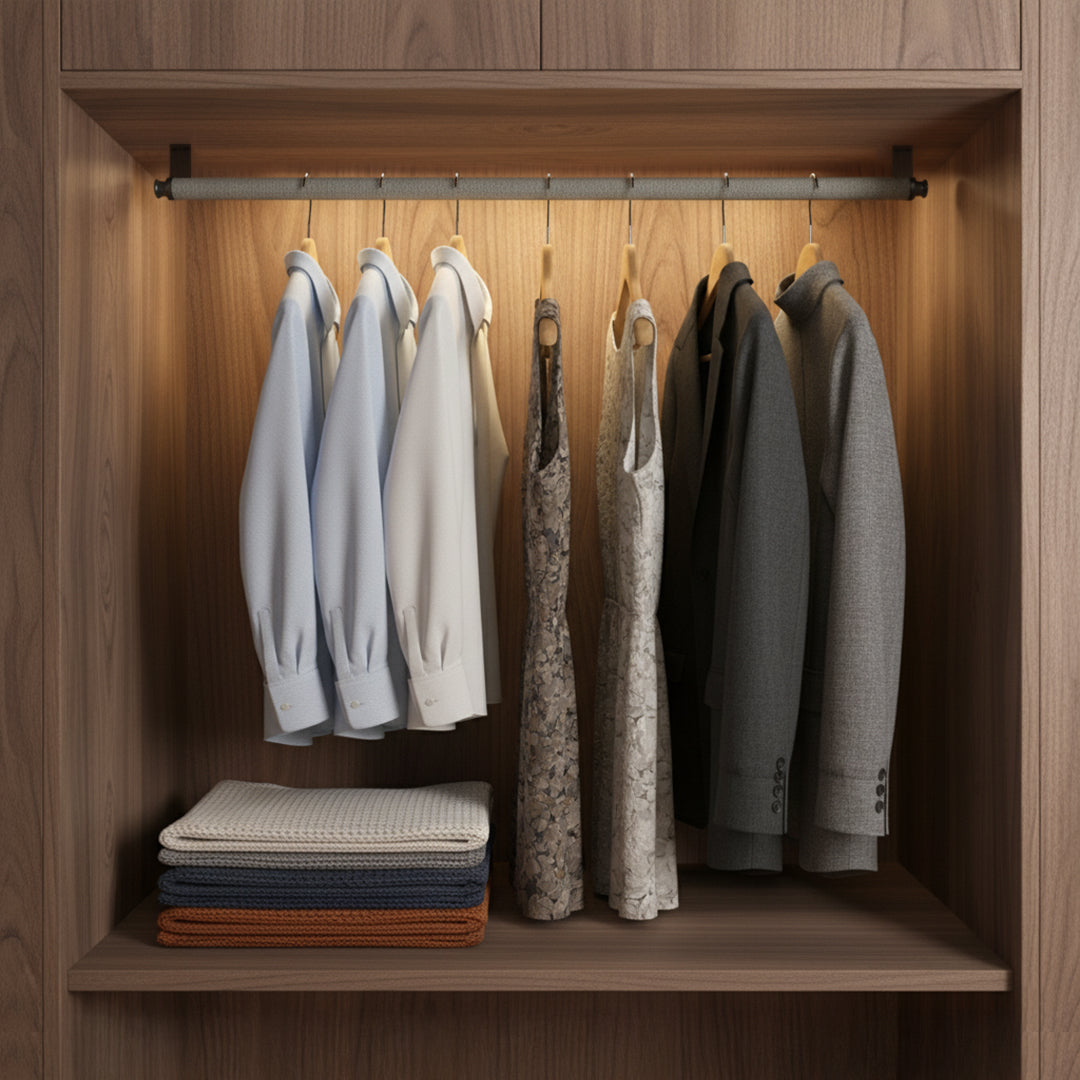 Clothes Holder Gray Fabric D101-800mm/Fabric -  Hangers - ebarza Furniture UAE | Shop Modern Furniture in Abu Dhabi & Dubai - مفروشات ايبازرا في الامارات | تسوق اثاث عصري وديكورات مميزة في دبي وابوظبي