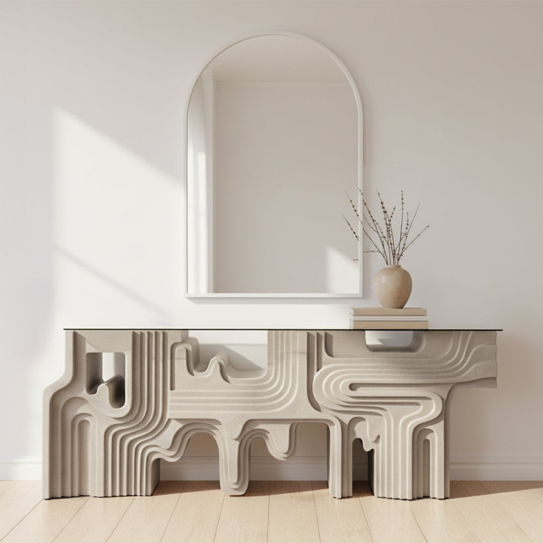 Rhapsody Console Table PC-4009-01 - Cream -  Consoles - ebarza Furniture UAE | Shop Modern Furniture in Abu Dhabi & Dubai - مفروشات ايبازرا في الامارات | تسوق اثاث عصري وديكورات مميزة في دبي وابوظبي