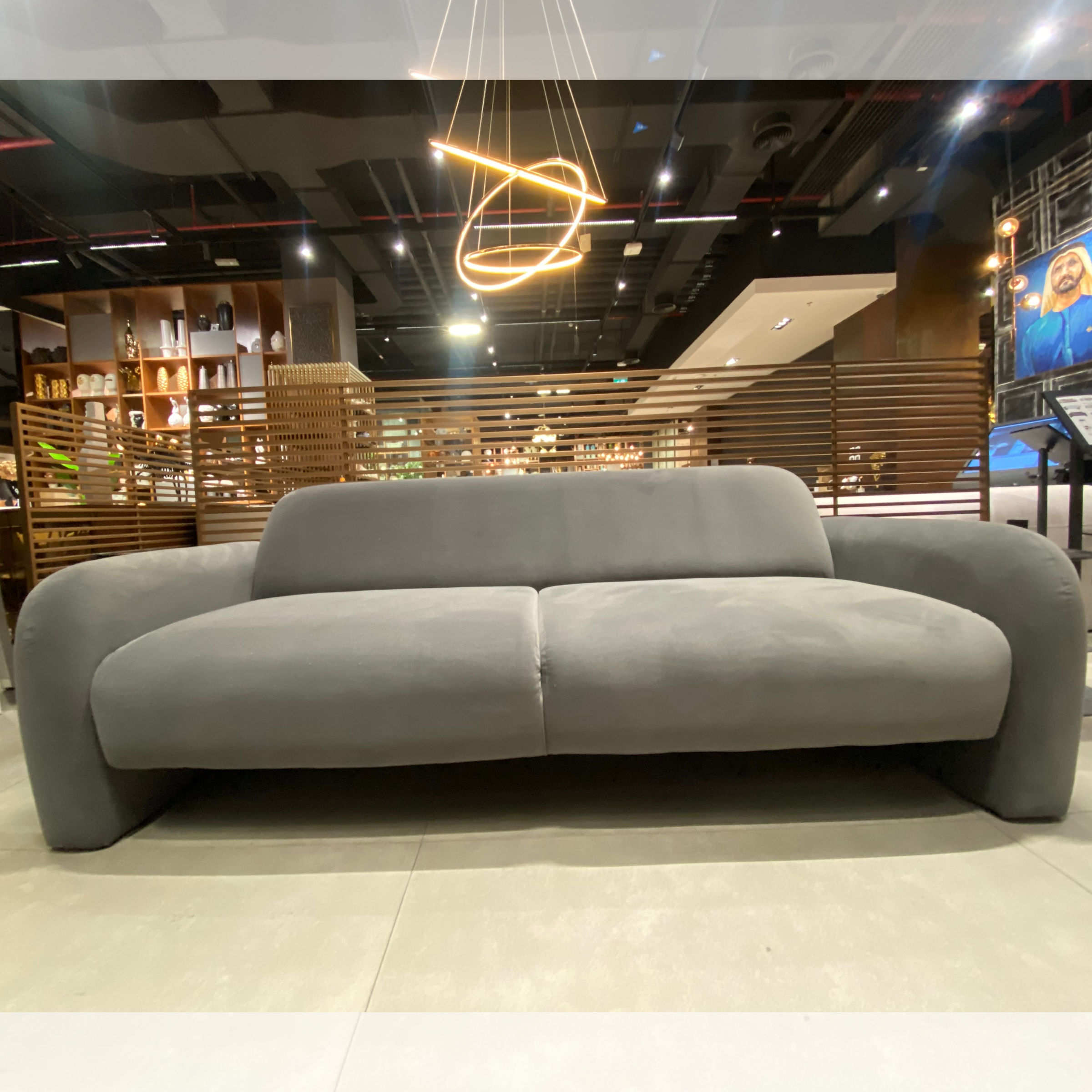 Display Item - WD 3-Seater Modern Sofa - Gray 18078E Nakheel -  USED ITEM | قطعة من المعرض - صوفا مودرن 3 مقاعد دبليو دي - رمادي - ebarza Furniture UAE | Shop Modern Furniture in Abu Dhabi & Dubai - مفروشات ايبازرا في الامارات | تسوق اثاث عصري وديكورات مميزة في دبي وابوظبي