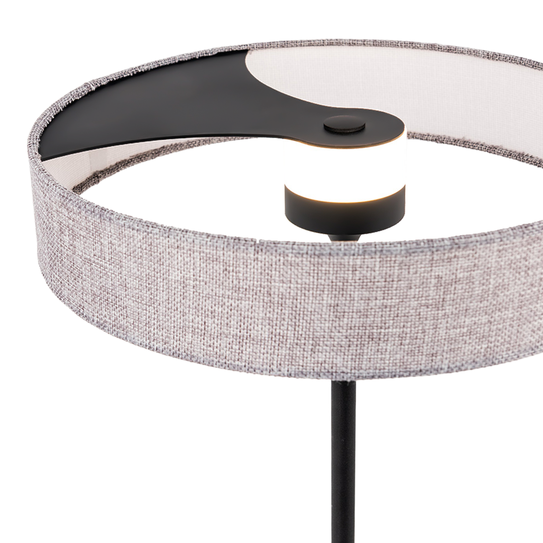 Crescent LED 45x30 Aluminum Fabric Table lamp Crescent-TL-02FL -  Desk\table Lamps | مصباح طاولة مصنوع من نسيج الألومنيوم بإضاءة LED على شكل هلال - ebarza Furniture UAE | Shop Modern Furniture in Abu Dhabi & Dubai - مفروشات ايبازرا في الامارات | تسوق اثاث عصري وديكورات مميزة في دبي وابوظبي