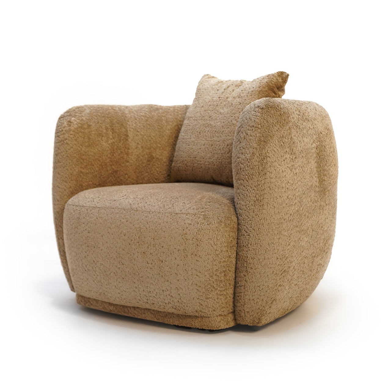 Crown Armchair SBRN-CRN1S- Light Brown -  Lounge Chairs | كرسي التاج - ebarza Furniture UAE | Shop Modern Furniture in Abu Dhabi & Dubai - مفروشات ايبازرا في الامارات | تسوق اثاث عصري وديكورات مميزة في دبي وابوظبي