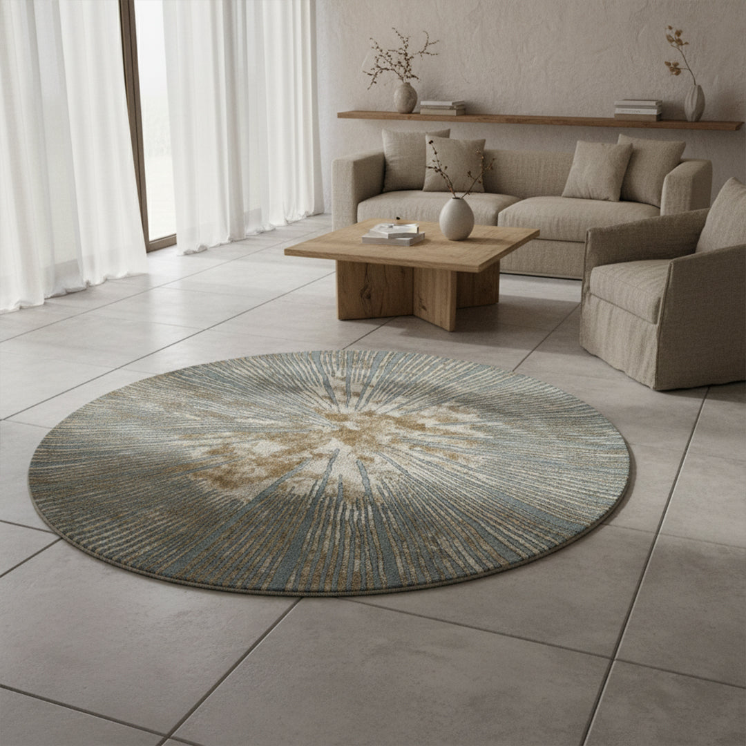 D150 Cm Handmade Wool Rug Jh-20735 Round -  Rugs - ebarza Furniture UAE | Shop Modern Furniture in Abu Dhabi & Dubai - مفروشات ايبازرا في الامارات | تسوق اثاث عصري وديكورات مميزة في دبي وابوظبي