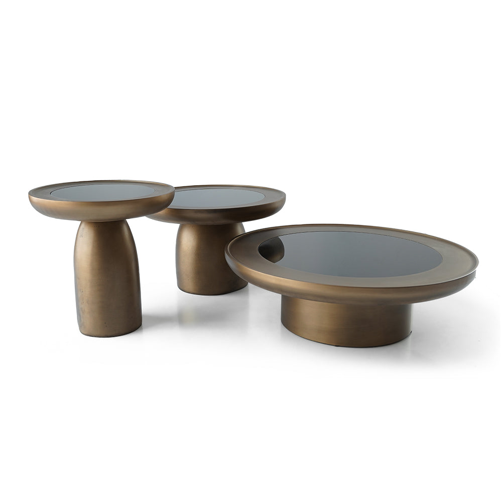 Set Of 3 Boss Brass Coffee Table Bsbr-Hw50 -  Coffee Tables | طقم من 3 طاولة قهوة نحاسية من بوس - ebarza Furniture UAE | Shop Modern Furniture in Abu Dhabi & Dubai - مفروشات ايبازرا في الامارات | تسوق اثاث عصري وديكورات مميزة في دبي وابوظبي