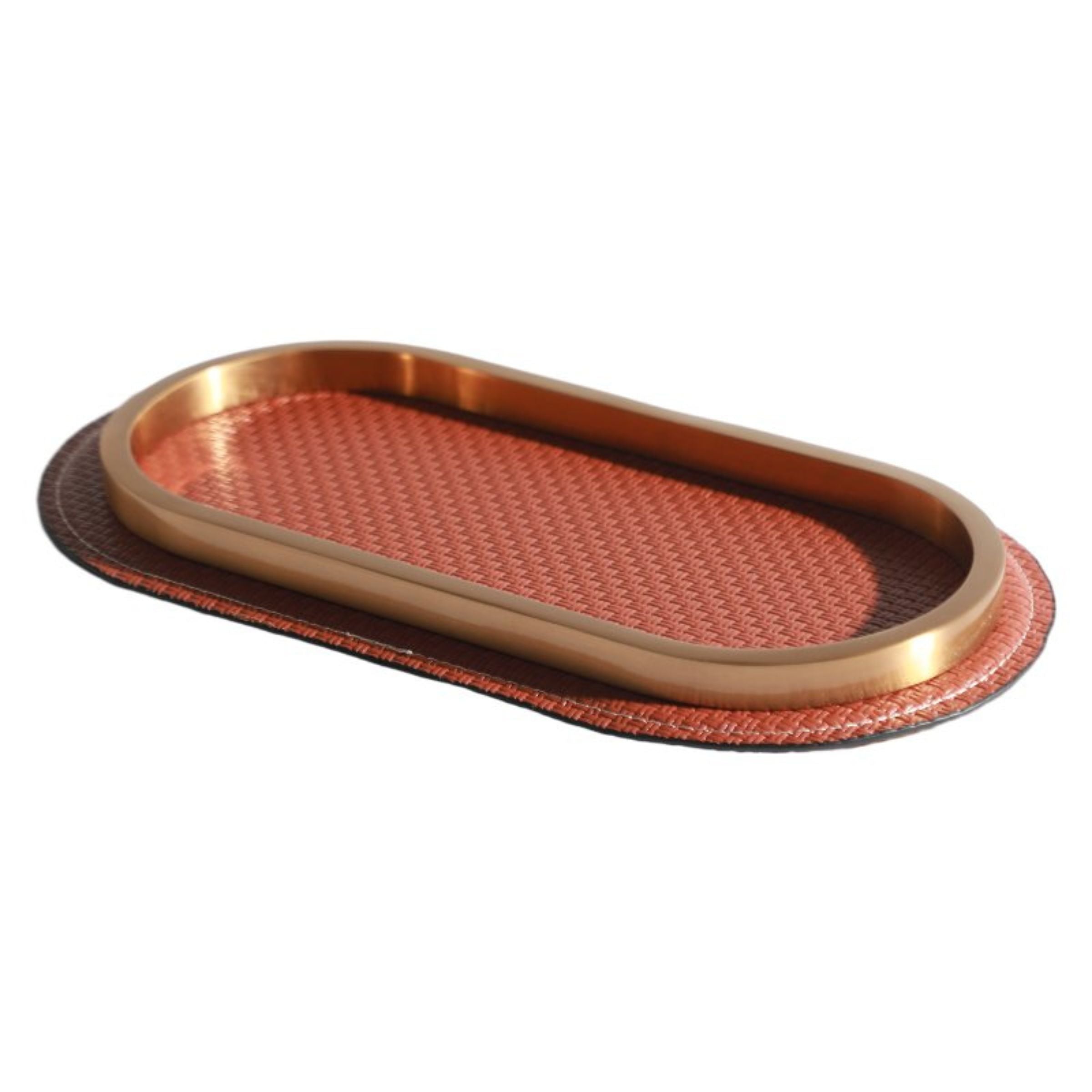 ORANGE RED CURVED TRAY  DT200751L -  Trays | صينية منحنية باللون البرتقالي والأحمر - ebarza Furniture UAE | Shop Modern Furniture in Abu Dhabi & Dubai - مفروشات ايبازرا في الامارات | تسوق اثاث عصري وديكورات مميزة في دبي وابوظبي