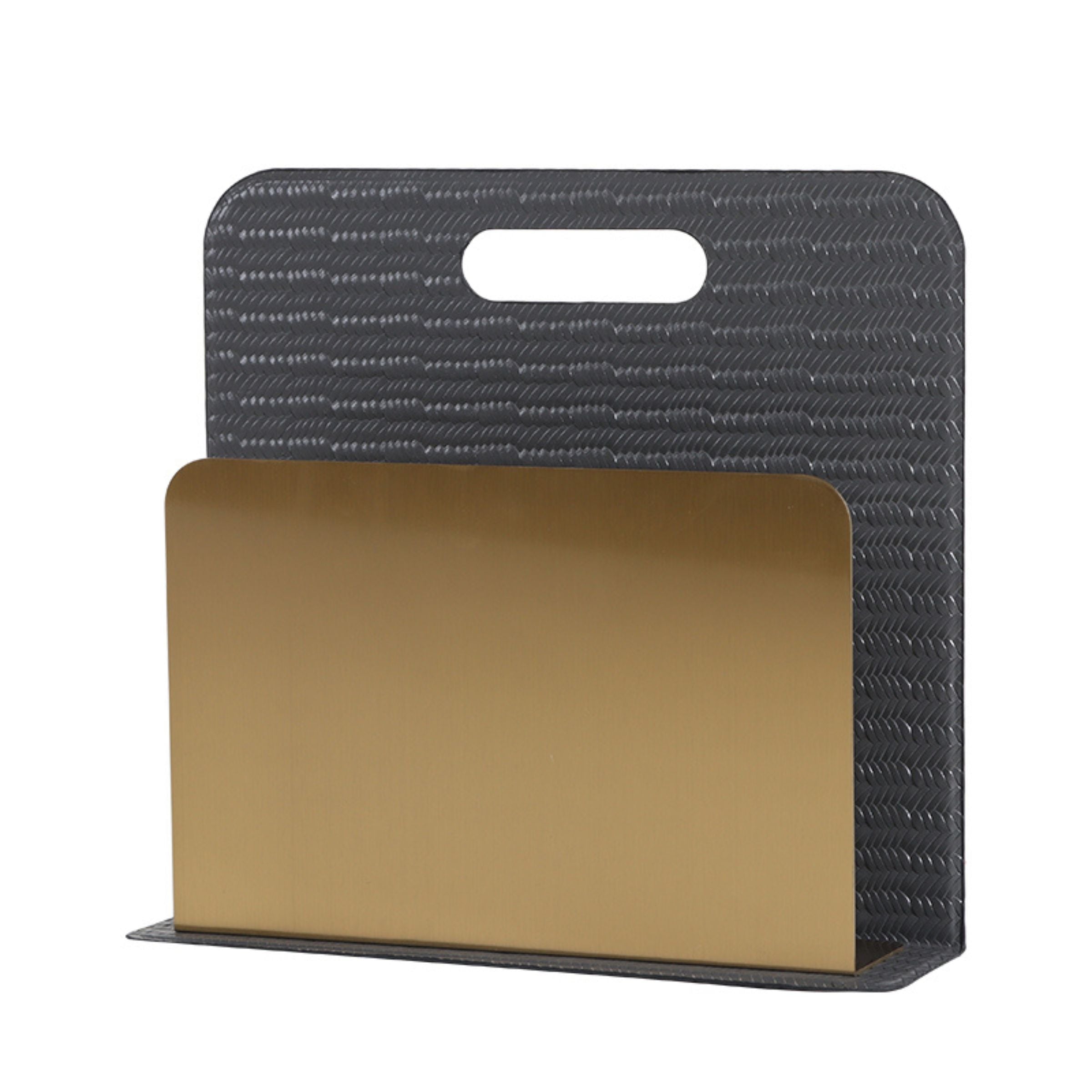 GREY & TITANIUM GOLD MAGAZINE RACK DW200850B -  Bookends | حامل مجلات باللون الرمادي والتيتانيوم الذهبي - ebarza Furniture UAE | Shop Modern Furniture in Abu Dhabi & Dubai - مفروشات ايبازرا في الامارات | تسوق اثاث عصري وديكورات مميزة في دبي وابوظبي