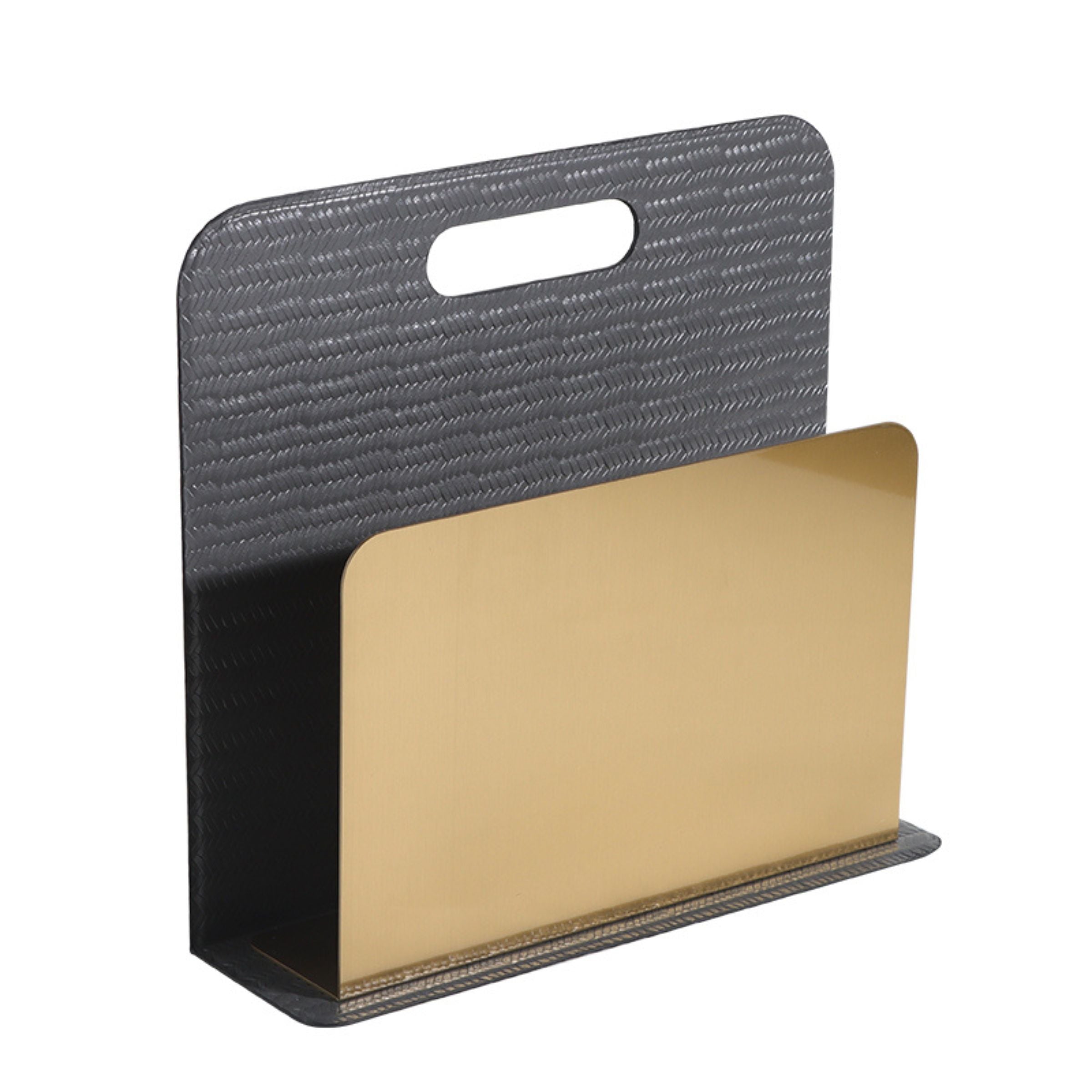 GREY & TITANIUM GOLD MAGAZINE RACK DW200850B -  Bookends | حامل مجلات باللون الرمادي والتيتانيوم الذهبي - ebarza Furniture UAE | Shop Modern Furniture in Abu Dhabi & Dubai - مفروشات ايبازرا في الامارات | تسوق اثاث عصري وديكورات مميزة في دبي وابوظبي