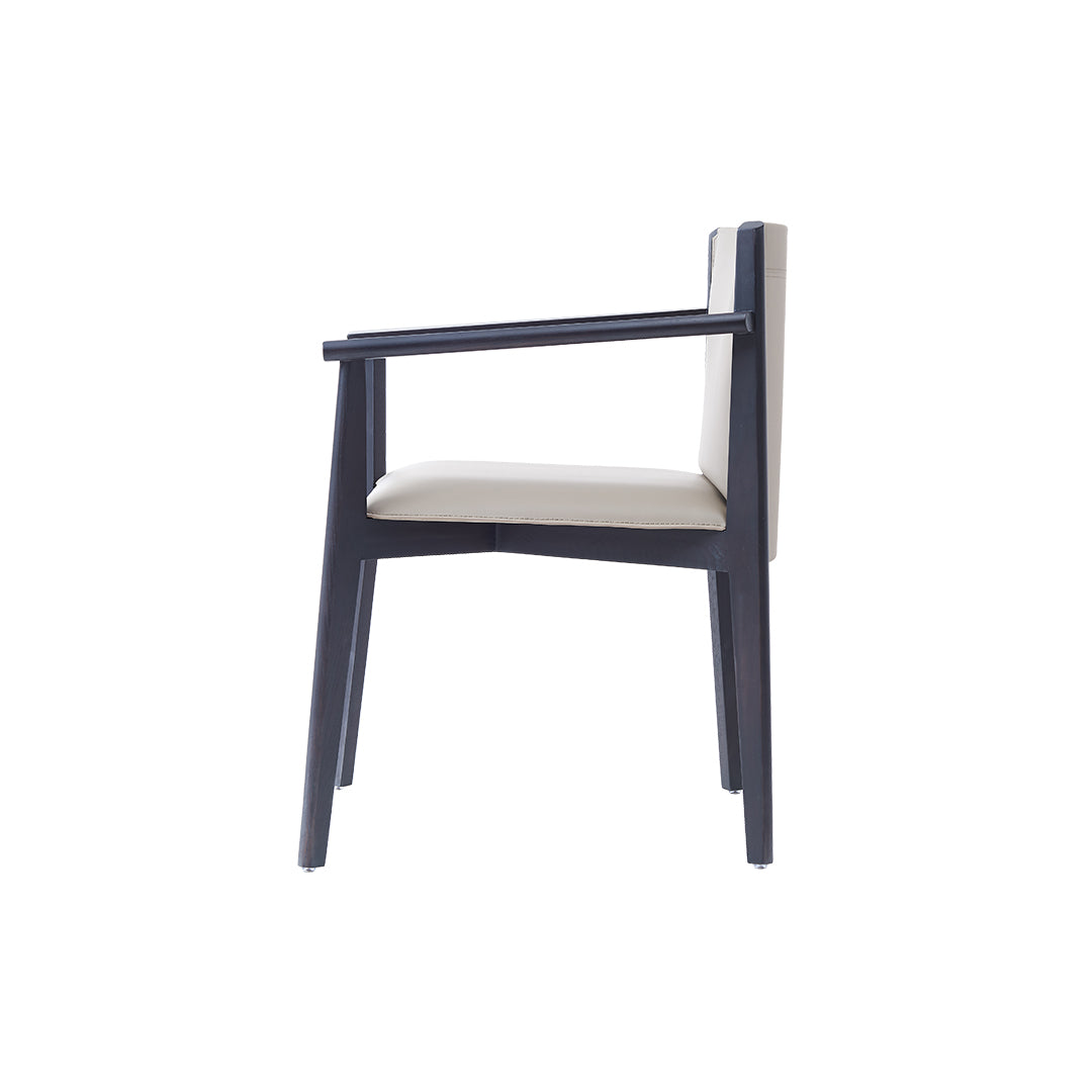 Dark Saddle Leather Dining Chair PS-B132 -  Chairs - ebarza Furniture UAE | Shop Modern Furniture in Abu Dhabi & Dubai - مفروشات ايبازرا في الامارات | تسوق اثاث عصري وديكورات مميزة في دبي وابوظبي