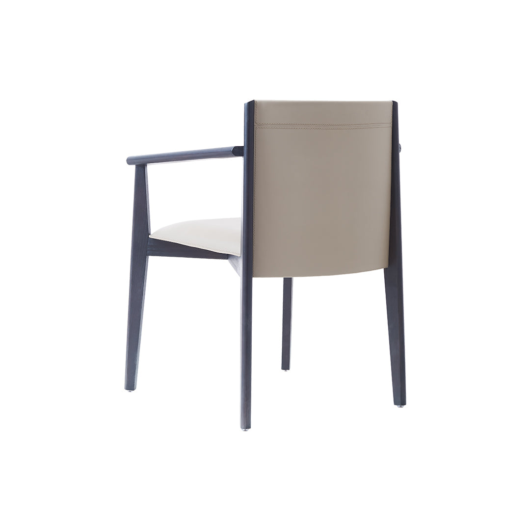 Dark Saddle Leather Dining Chair PS-B132 -  Chairs - ebarza Furniture UAE | Shop Modern Furniture in Abu Dhabi & Dubai - مفروشات ايبازرا في الامارات | تسوق اثاث عصري وديكورات مميزة في دبي وابوظبي