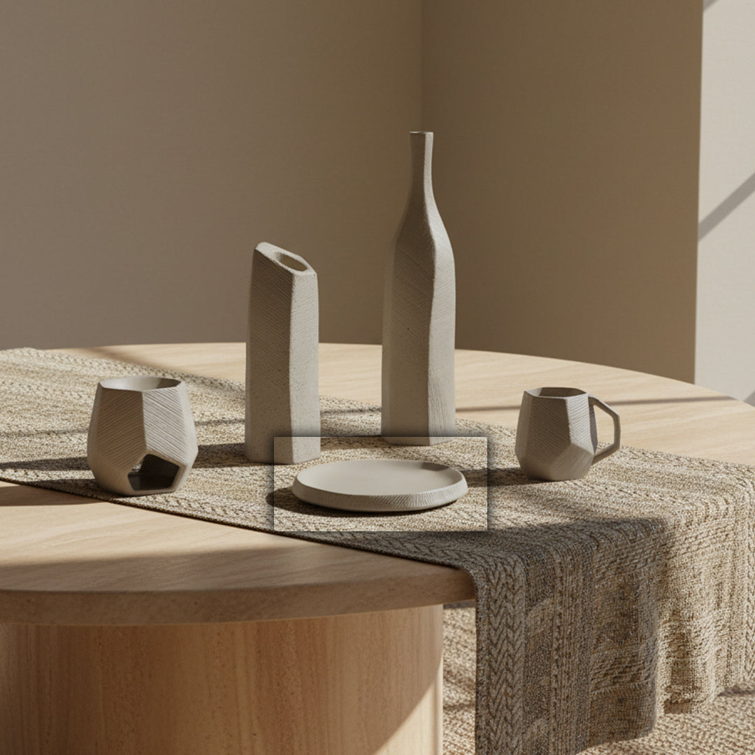 Dark Sand Small Chizzled Plate CB4365-21-R920