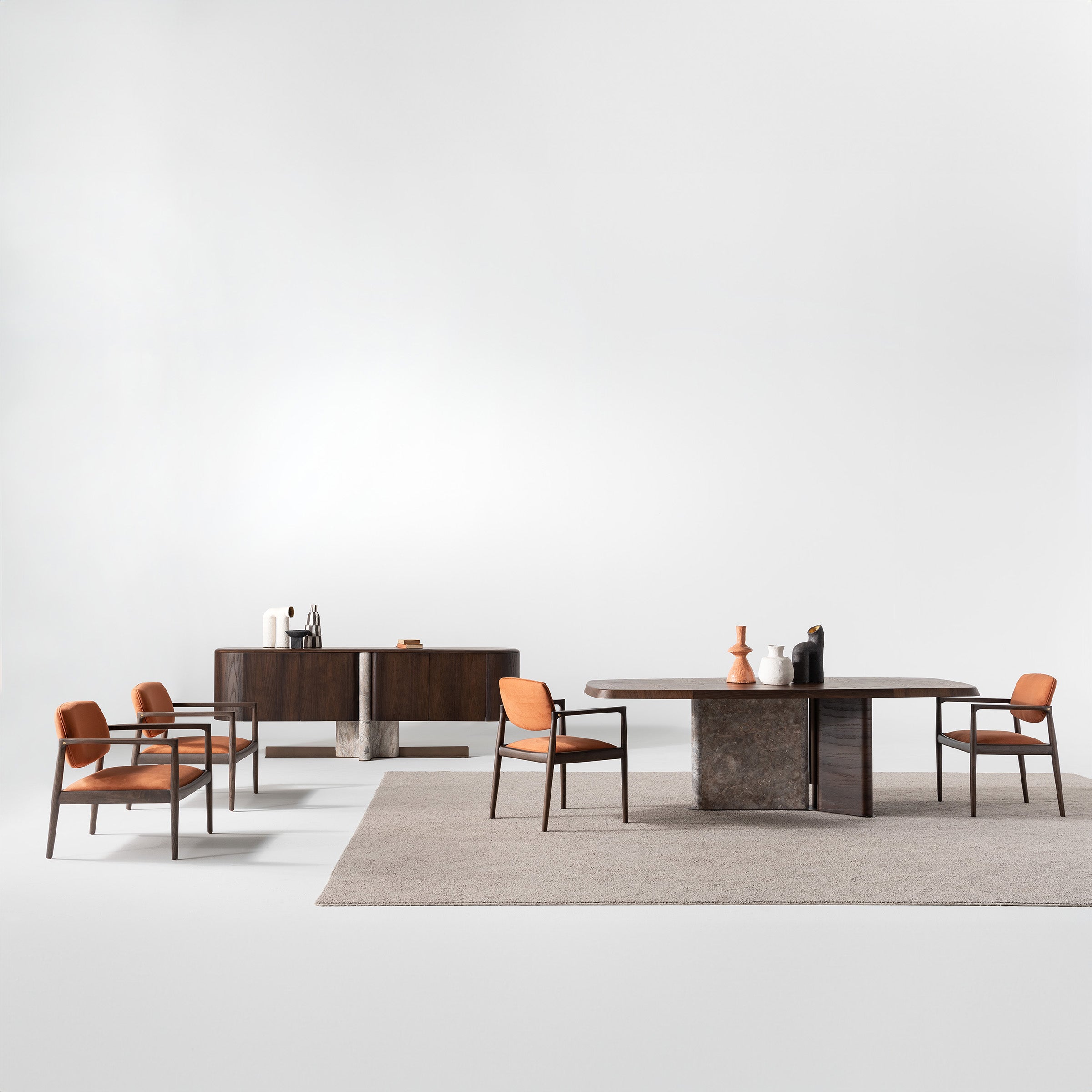 ODEON DINING TABLE 2.78 OD-DT-001 -  Dining Tables | أوديون طاولة طعام - ebarza Furniture UAE | Shop Modern Furniture in Abu Dhabi & Dubai - مفروشات ايبازرا في الامارات | تسوق اثاث عصري وديكورات مميزة في دبي وابوظبي