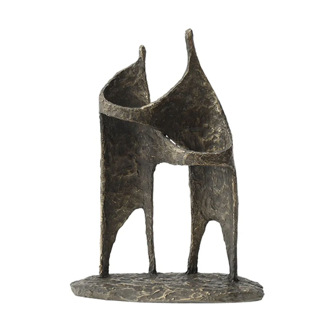 Double Dancers Bronze Resin Abstract Figurative Sculpture FC-SZ24048 -  Home Decor Figurines - ebarza Furniture UAE | Shop Modern Furniture in Abu Dhabi & Dubai - مفروشات ايبازرا في الامارات | تسوق اثاث عصري وديكورات مميزة في دبي وابوظبي