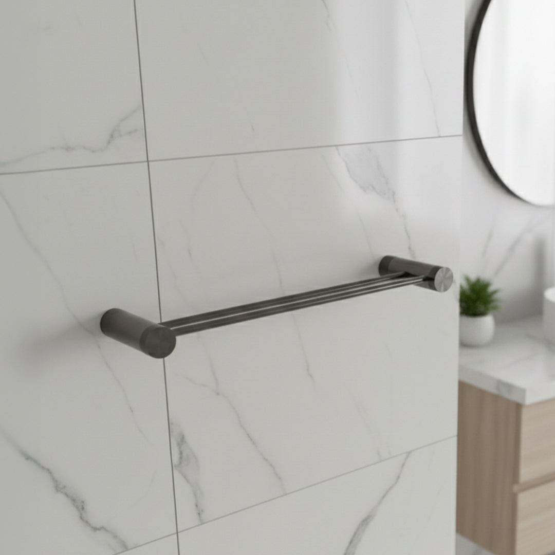 Double Towel Bar - 60cm 901 08ABCG -  Bathroom Accessories - ebarza Furniture UAE | Shop Modern Furniture in Abu Dhabi & Dubai - مفروشات ايبازرا في الامارات | تسوق اثاث عصري وديكورات مميزة في دبي وابوظبي
