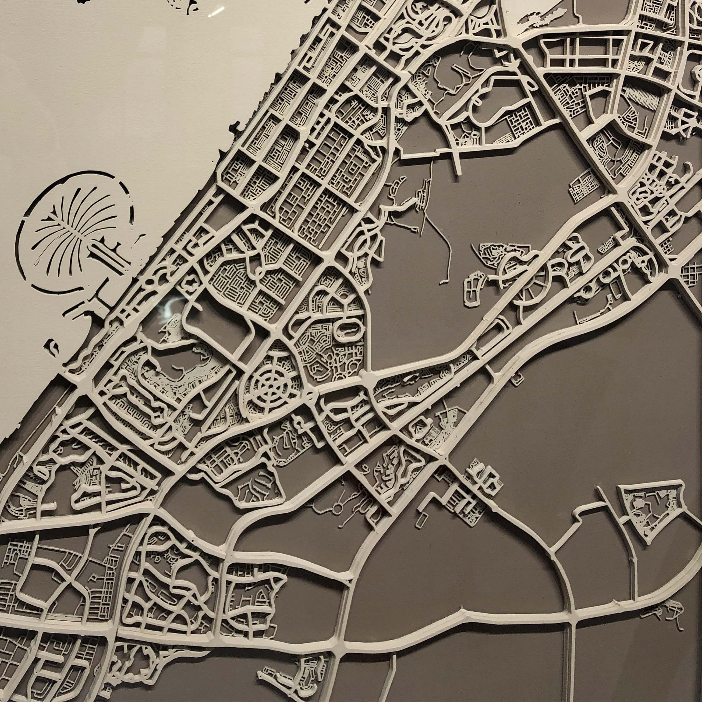 Pre Order 25 Days Delivery Dubai Map Handmade Painting W120*H120 CM 2309H0020-Dubai -  Paintings | الطلب المسبق والتسليم خلال 90 يومًا - خريطة دبي رسم يدوي 120*120سم - ebarza Furniture UAE | Shop Modern Furniture in Abu Dhabi & Dubai - مفروشات ايبازرا في الامارات | تسوق اثاث عصري وديكورات مميزة في دبي وابوظبي