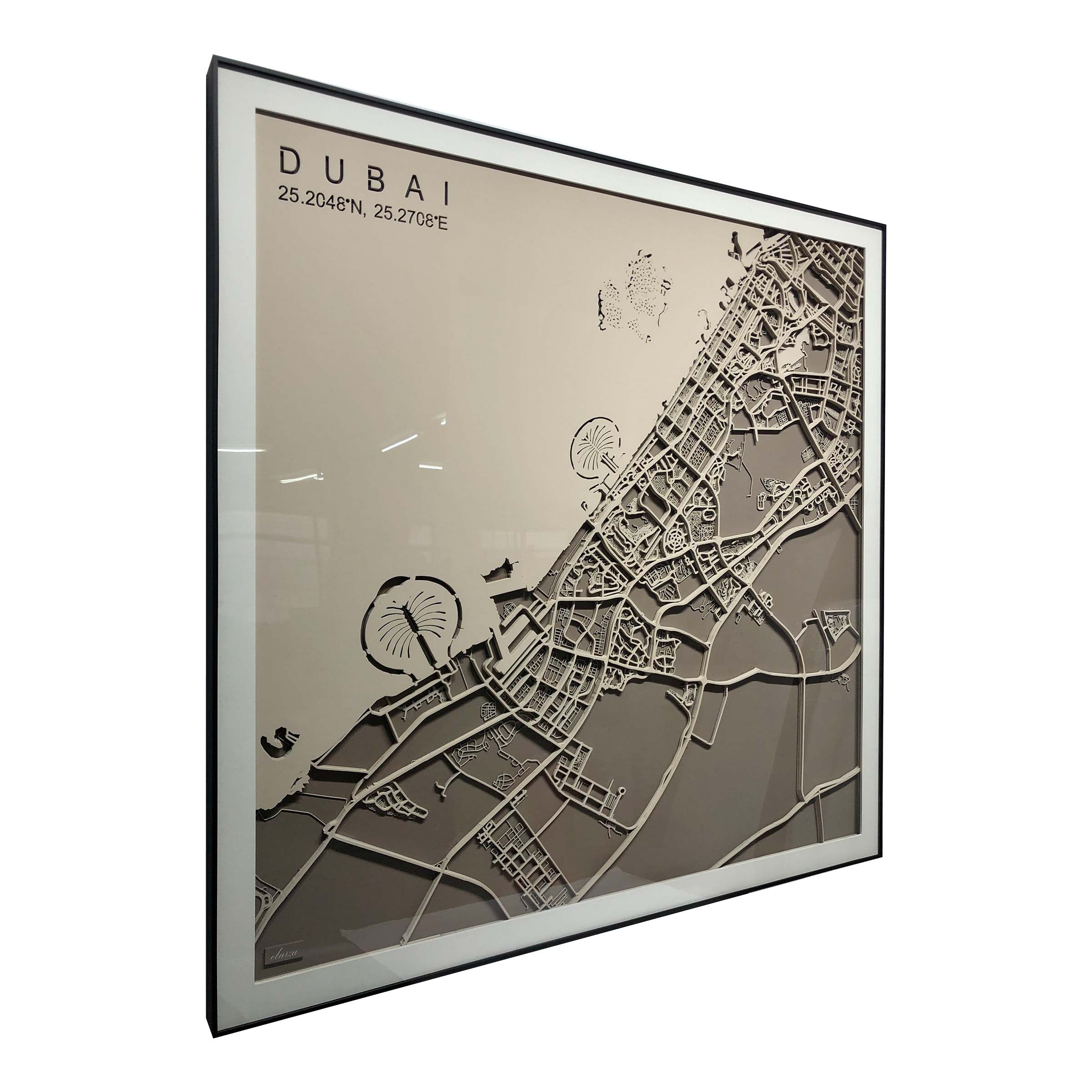 Pre Order 25 Days Delivery Dubai Map Handmade Painting W120*H120 CM 2309H0020-Dubai -  Paintings | الطلب المسبق والتسليم خلال 90 يومًا - خريطة دبي رسم يدوي 120*120سم - ebarza Furniture UAE | Shop Modern Furniture in Abu Dhabi & Dubai - مفروشات ايبازرا في الامارات | تسوق اثاث عصري وديكورات مميزة في دبي وابوظبي