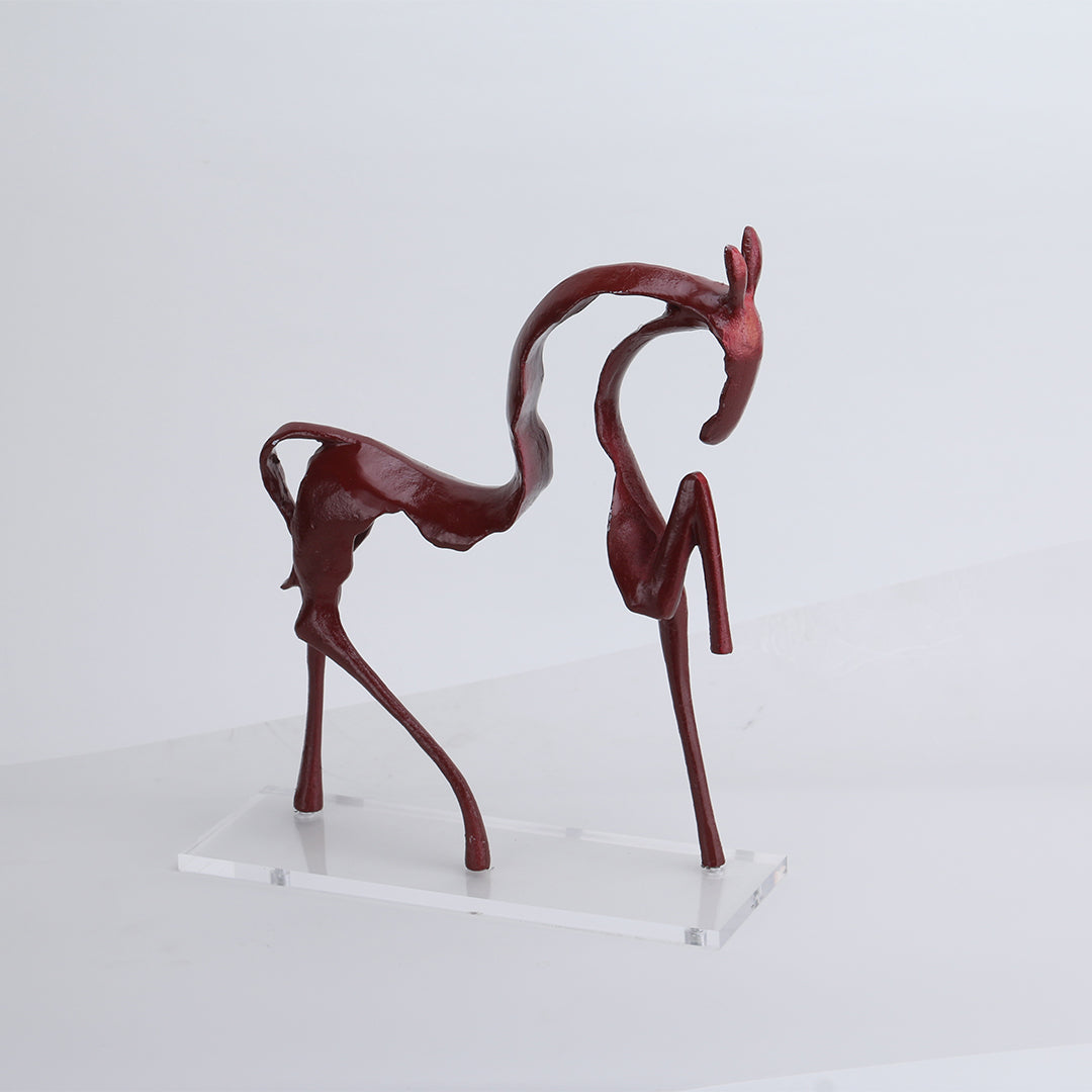 Dynamic Elegance- Red Line Horse Sculpture – Striking Equine Artistry T4254 -  Home Decor Figurines - ebarza Furniture UAE | Shop Modern Furniture in Abu Dhabi & Dubai - مفروشات ايبازرا في الامارات | تسوق اثاث عصري وديكورات مميزة في دبي وابوظبي