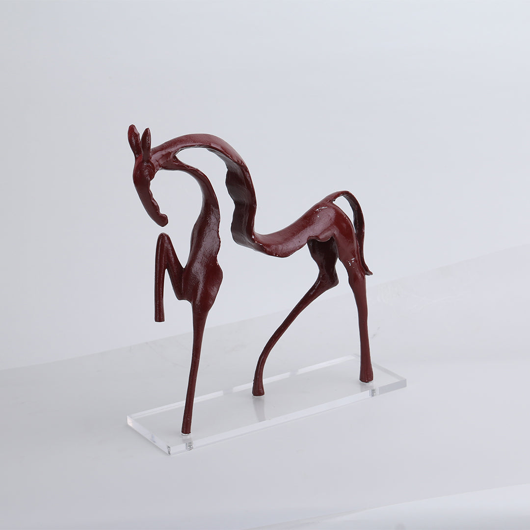 Dynamic Elegance- Red Line Horse Sculpture – Striking Equine Artistry T4254 -  Home Decor Figurines - ebarza Furniture UAE | Shop Modern Furniture in Abu Dhabi & Dubai - مفروشات ايبازرا في الامارات | تسوق اثاث عصري وديكورات مميزة في دبي وابوظبي