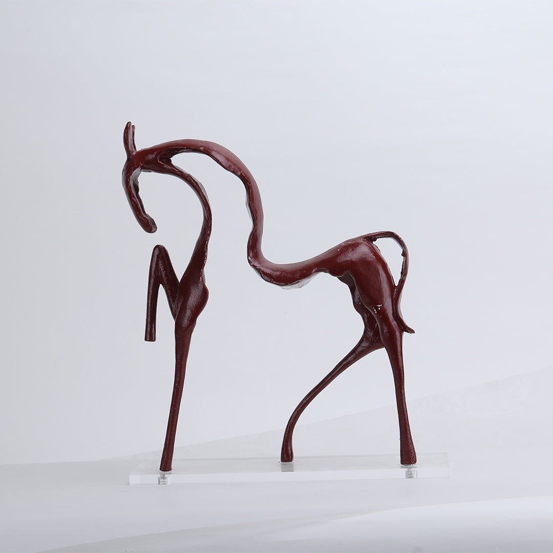 Dynamic Elegance- Red Line Horse Sculpture – Striking Equine Artistry T4254 -  Home Decor Figurines - ebarza Furniture UAE | Shop Modern Furniture in Abu Dhabi & Dubai - مفروشات ايبازرا في الامارات | تسوق اثاث عصري وديكورات مميزة في دبي وابوظبي