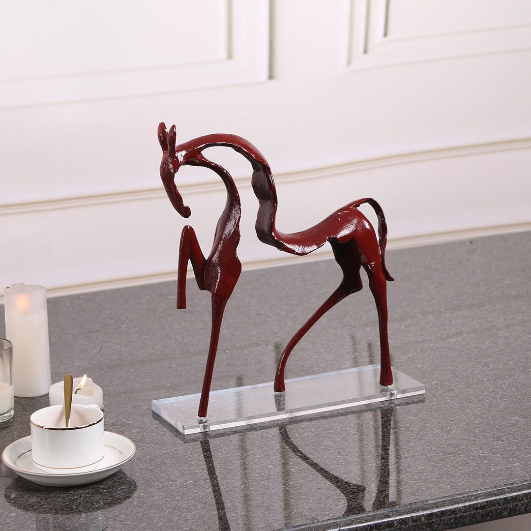 Dynamic Elegance- Red Line Horse Sculpture – Striking Equine Artistry T4254 -  Home Decor Figurines - ebarza Furniture UAE | Shop Modern Furniture in Abu Dhabi & Dubai - مفروشات ايبازرا في الامارات | تسوق اثاث عصري وديكورات مميزة في دبي وابوظبي