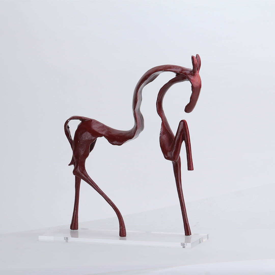 Dynamic Elegance- Red Line Horse Sculpture – Striking Equine Artistry T4254 -  Home Decor Figurines - ebarza Furniture UAE | Shop Modern Furniture in Abu Dhabi & Dubai - مفروشات ايبازرا في الامارات | تسوق اثاث عصري وديكورات مميزة في دبي وابوظبي