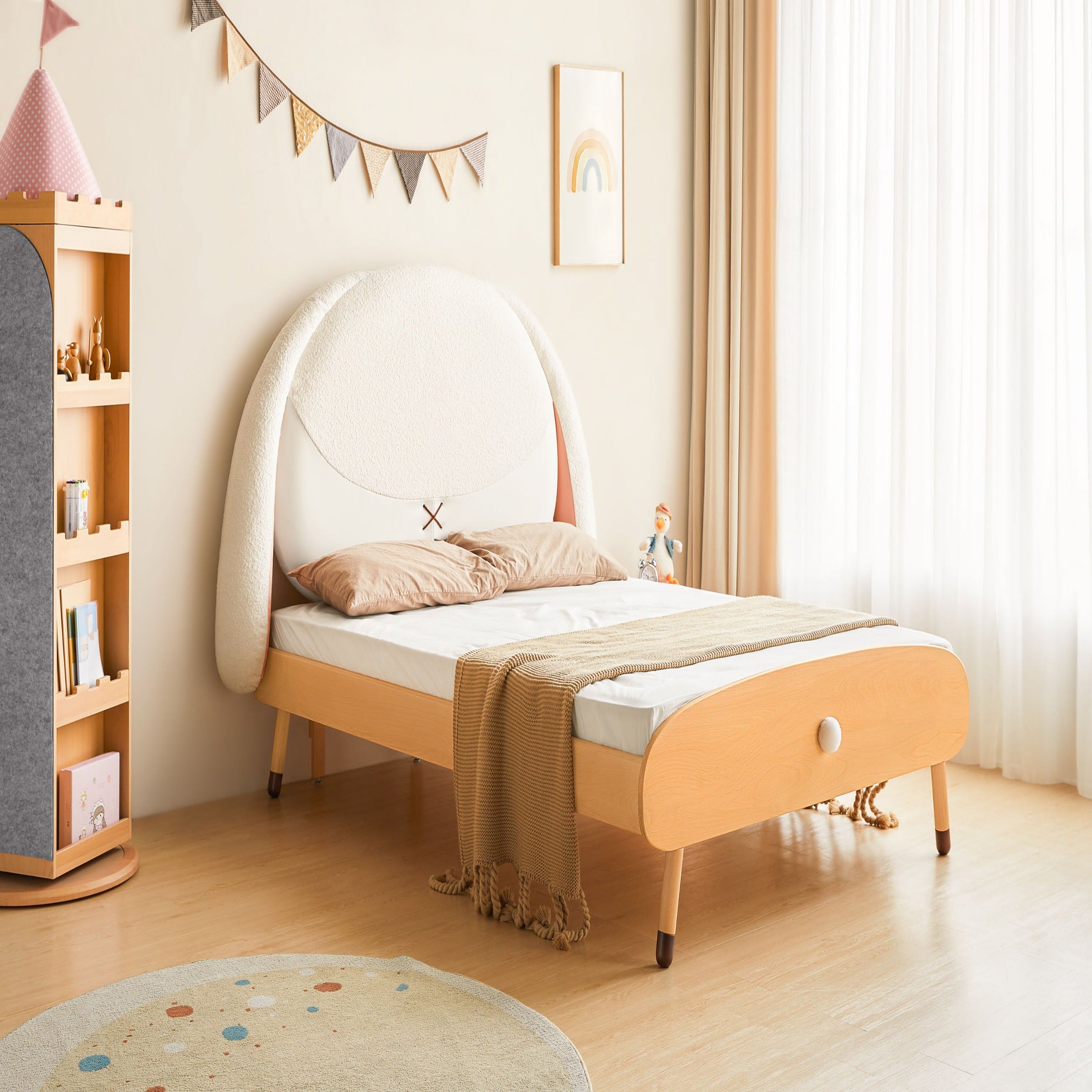 KIDS Thumper the Bunny Wood BED E2111H -  Kids Beds | سرير ثامبر ذا باني الخشبي للأطفال - ebarza Furniture UAE | Shop Modern Furniture in Abu Dhabi & Dubai - مفروشات ايبازرا في الامارات | تسوق اثاث عصري وديكورات مميزة في دبي وابوظبي