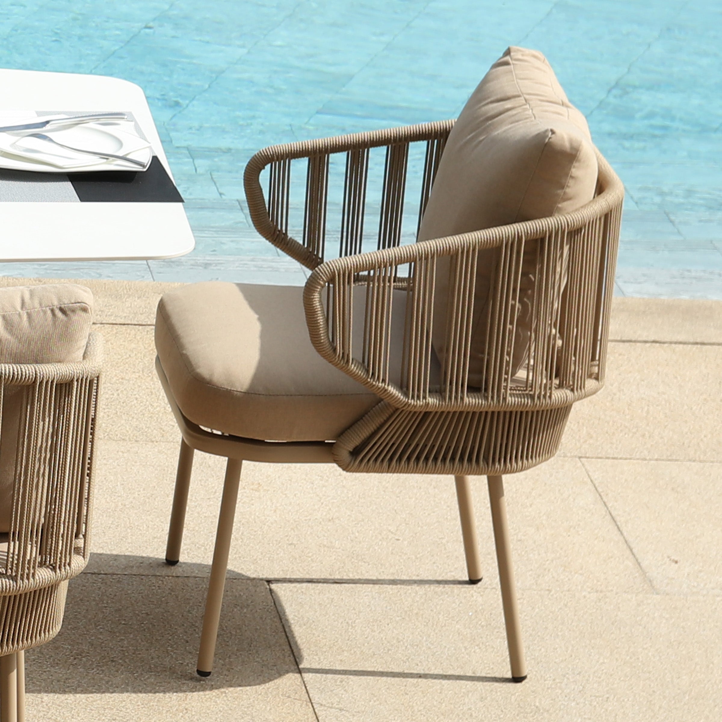 Embrace Outdoor Dining Chair MYX-DC1040 -  Outdoor Chairs | كرسي طعام خارجي من امبريس - ebarza Furniture UAE | Shop Modern Furniture in Abu Dhabi & Dubai - مفروشات ايبازرا في الامارات | تسوق اثاث عصري وديكورات مميزة في دبي وابوظبي