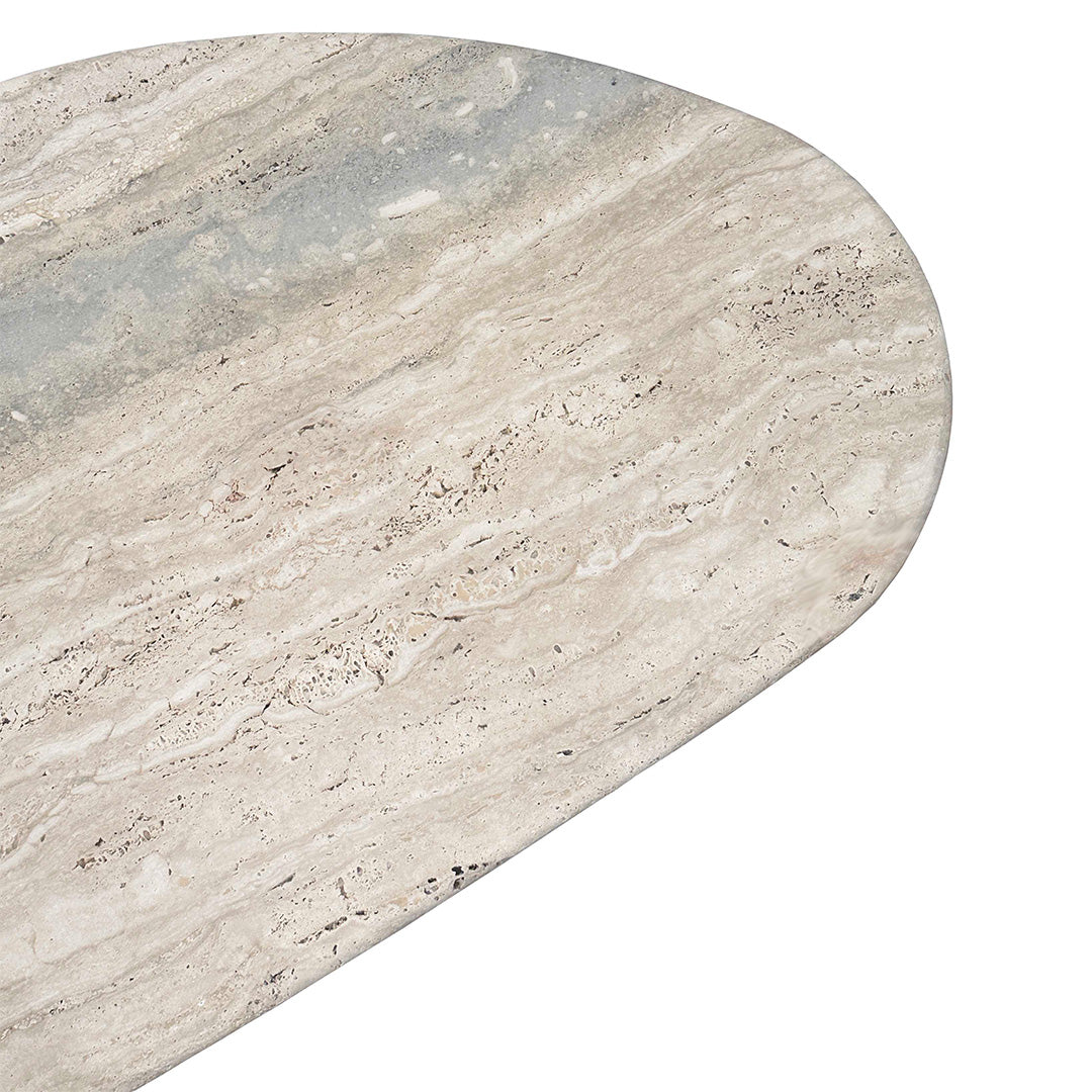 Ephesus Travertine Side Table - EB03ST -  Side Tables - ebarza Furniture UAE | Shop Modern Furniture in Abu Dhabi & Dubai - مفروشات ايبازرا في الامارات | تسوق اثاث عصري وديكورات مميزة في دبي وابوظبي