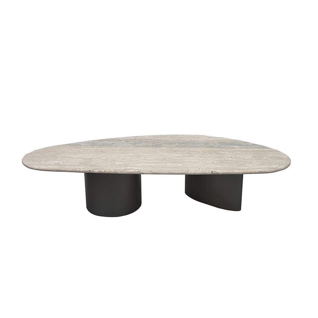 Ephesus Travertine Side Table - EB03ST -  Side Tables - ebarza Furniture UAE | Shop Modern Furniture in Abu Dhabi & Dubai - مفروشات ايبازرا في الامارات | تسوق اثاث عصري وديكورات مميزة في دبي وابوظبي