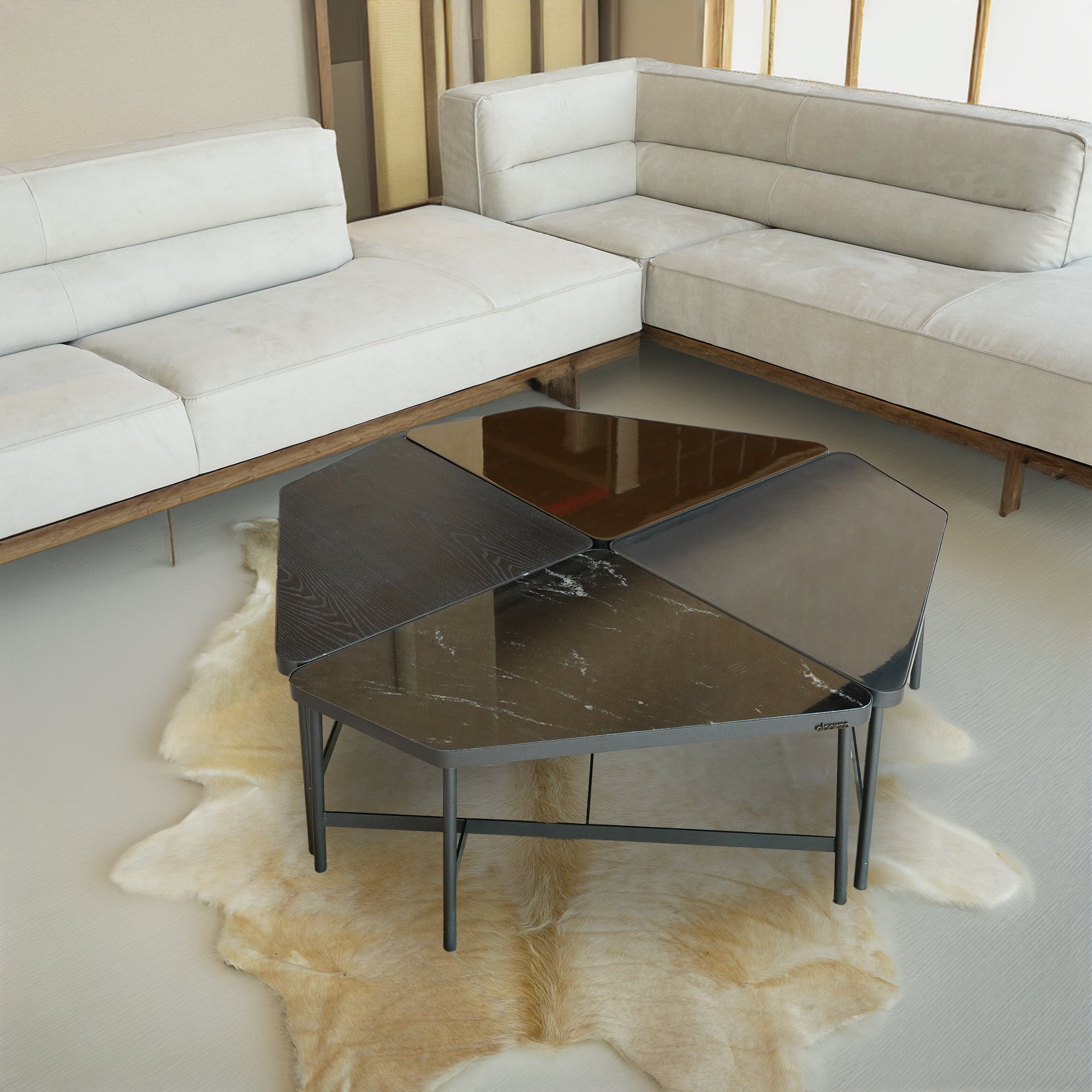 Cross Coffee Table Cross-001 -  Coffee Tables - ebarza Furniture UAE | Shop Modern Furniture in Abu Dhabi & Dubai - مفروشات ايبازرا في الامارات | تسوق اثاث عصري وديكورات مميزة في دبي وابوظبي