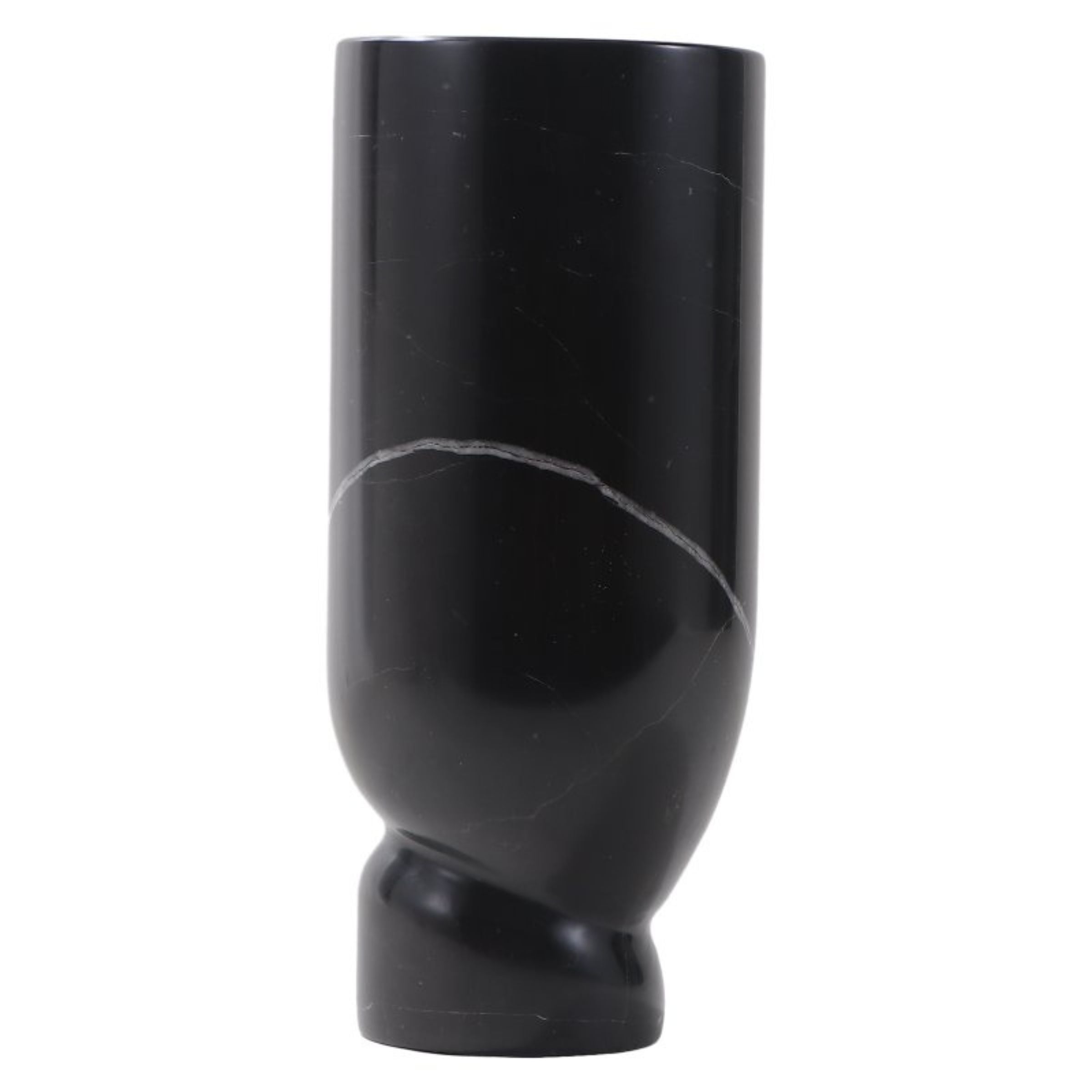 BLACK MARBLE VASE F1373A -  Vases | مزهرية من الرخام الأسود - ebarza Furniture UAE | Shop Modern Furniture in Abu Dhabi & Dubai - مفروشات ايبازرا في الامارات | تسوق اثاث عصري وديكورات مميزة في دبي وابوظبي