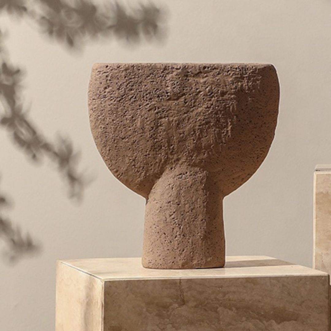 Flat Bell Vase-A FF-SN24024A -  Vases - ebarza Furniture UAE | Shop Modern Furniture in Abu Dhabi & Dubai - مفروشات ايبازرا في الامارات | تسوق اثاث عصري وديكورات مميزة في دبي وابوظبي