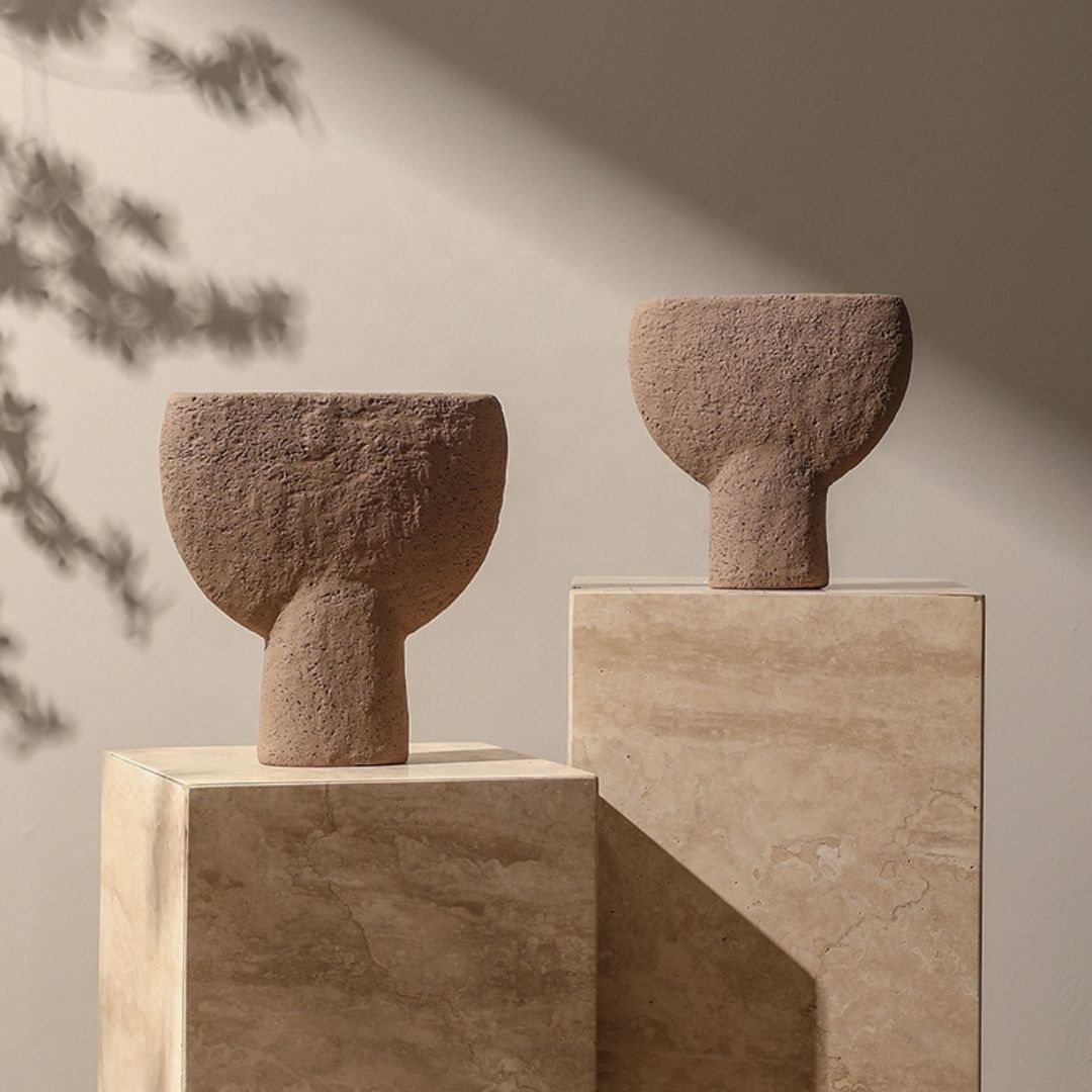 Flat Bell Vase-B FF-SN24024B -  Vases - ebarza Furniture UAE | Shop Modern Furniture in Abu Dhabi & Dubai - مفروشات ايبازرا في الامارات | تسوق اثاث عصري وديكورات مميزة في دبي وابوظبي