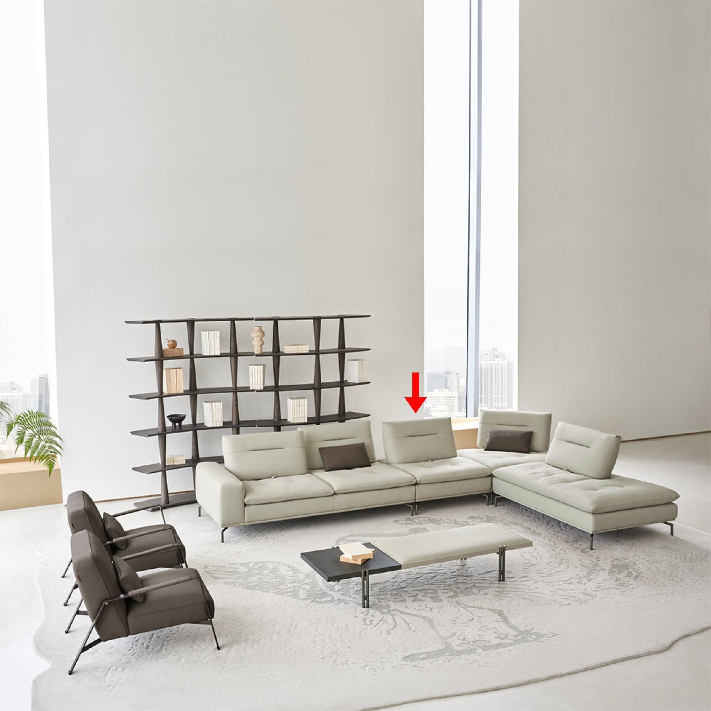 Nexus Single Seater Without Arm Modular Sofa - AMF-S180 -  Sofas - ebarza Furniture UAE | Shop Modern Furniture in Abu Dhabi & Dubai - مفروشات ايبازرا في الامارات | تسوق اثاث عصري وديكورات مميزة في دبي وابوظبي