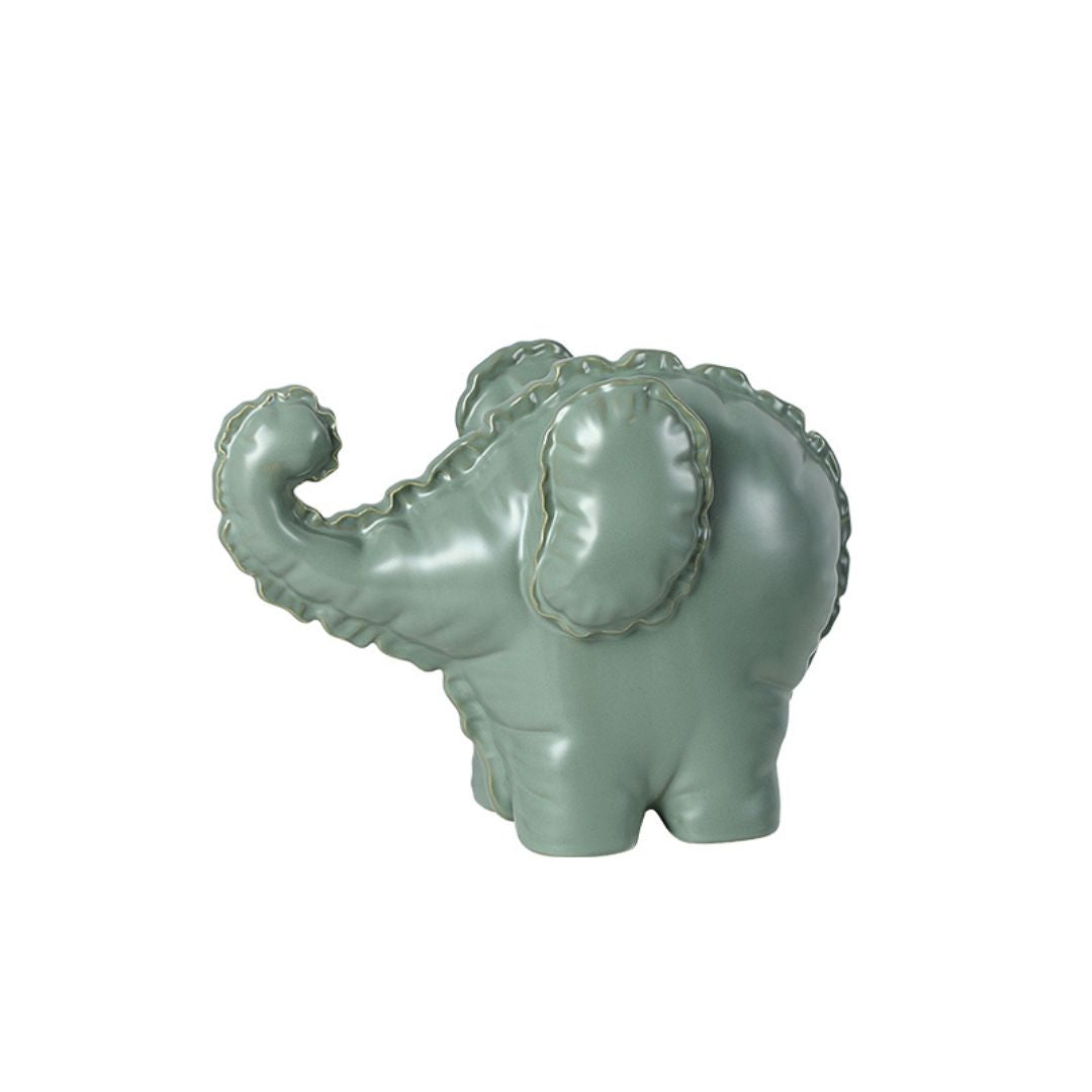 Funny Little Ceramic Elephant -A FD-D25075A -  Home Decor Figurines - ebarza Furniture UAE | Shop Modern Furniture in Abu Dhabi & Dubai - مفروشات ايبازرا في الامارات | تسوق اثاث عصري وديكورات مميزة في دبي وابوظبي