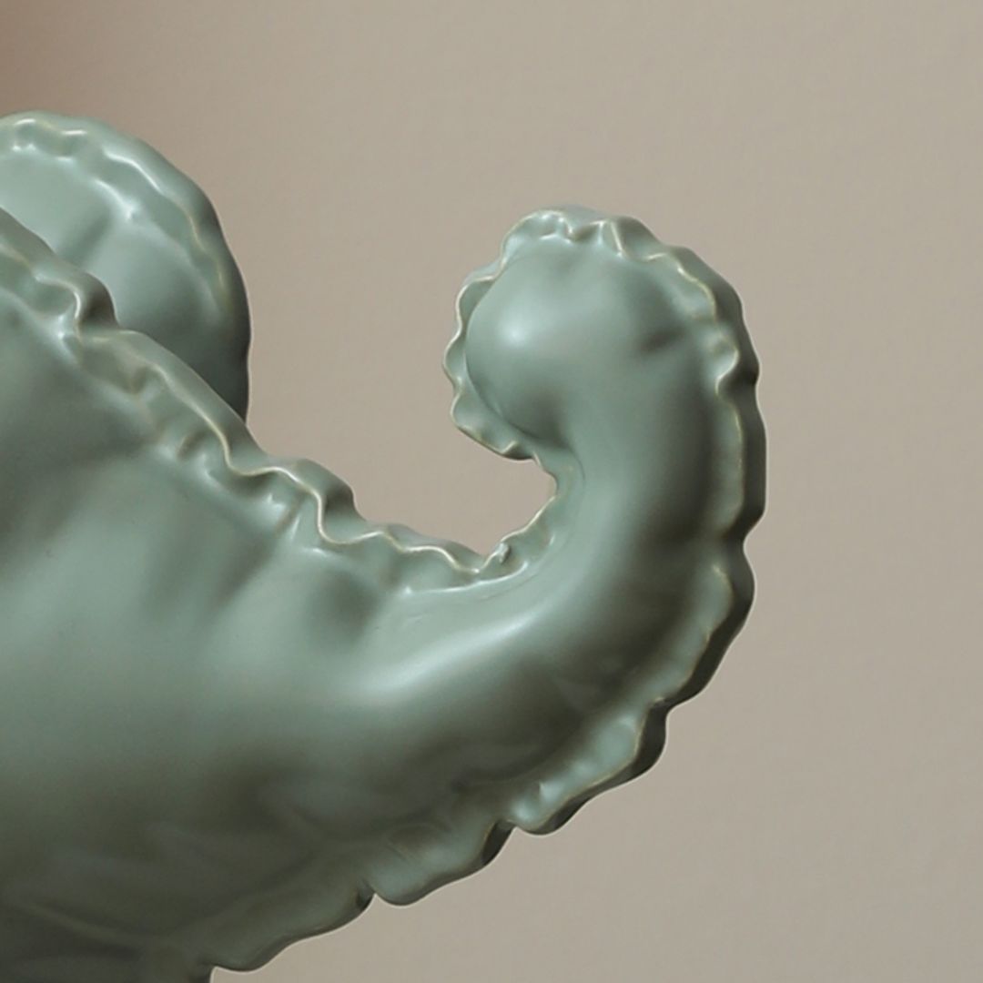 Funny Little Ceramic Elephant -A FD-D25075A -  Home Decor Figurines - ebarza Furniture UAE | Shop Modern Furniture in Abu Dhabi & Dubai - مفروشات ايبازرا في الامارات | تسوق اثاث عصري وديكورات مميزة في دبي وابوظبي