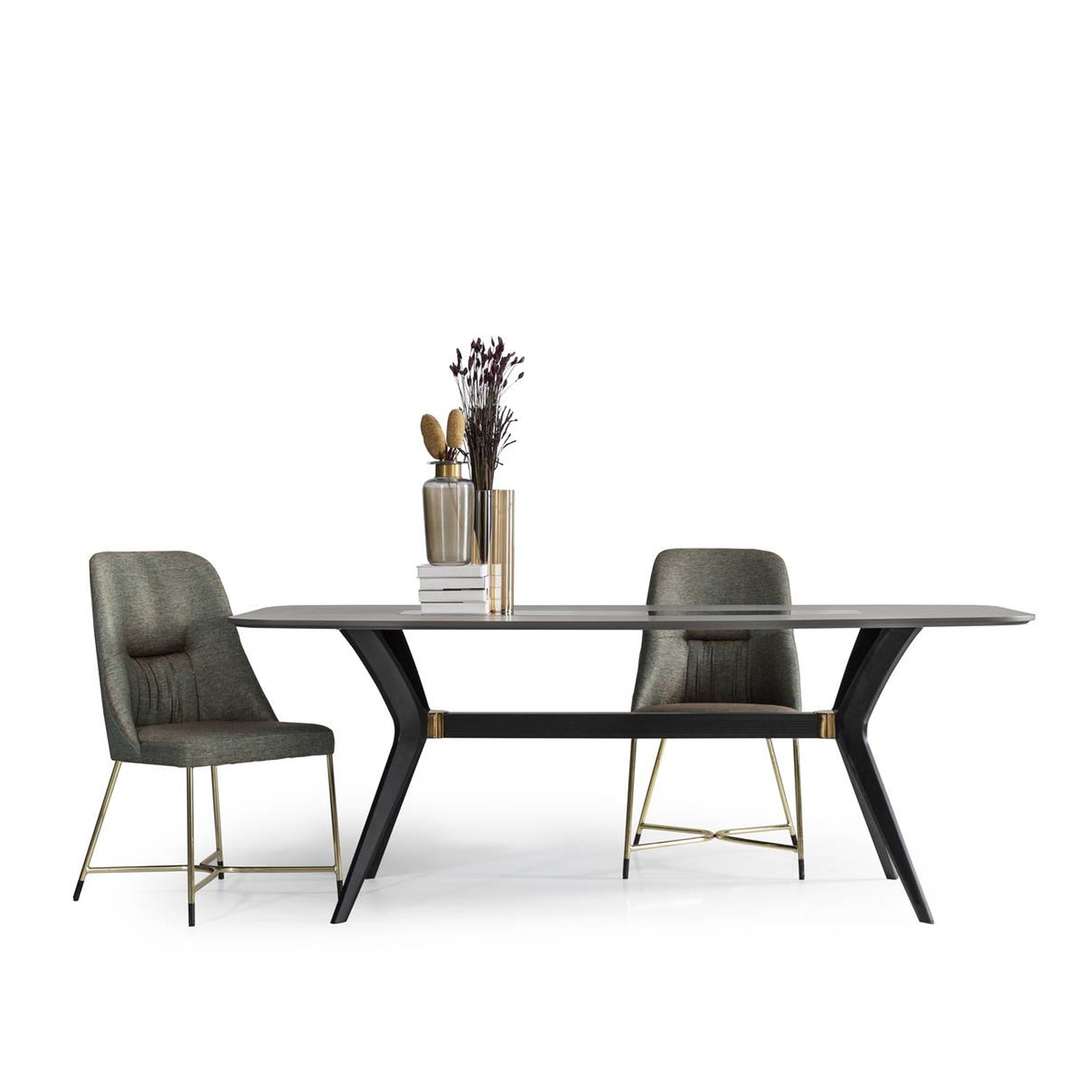 Display Item - Grey Dining Table  Diva015-DtYAS -  USED ITEM | قطعة من المعرض - طاولة طعام غراي رمادية - ebarza Furniture UAE | Shop Modern Furniture in Abu Dhabi & Dubai - مفروشات ايبازرا في الامارات | تسوق اثاث عصري وديكورات مميزة في دبي وابوظبي