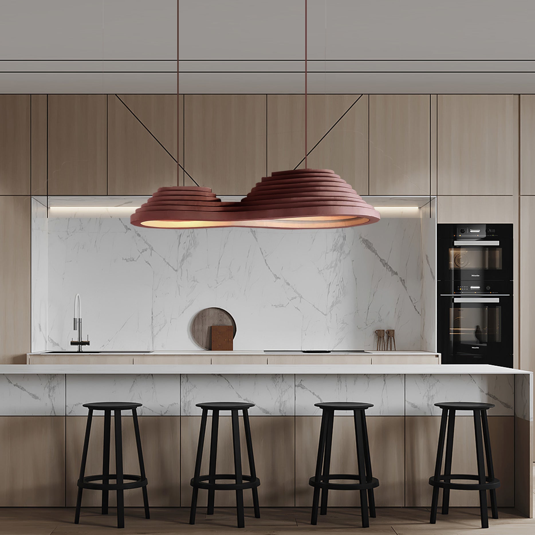 Wabi Sabi Clay Pendant Light HTD-IW1433-075-Clay -  Pendant Lamps | ضوء معلق وابي سابي - ebarza Furniture UAE | Shop Modern Furniture in Abu Dhabi & Dubai - مفروشات ايبازرا في الامارات | تسوق اثاث عصري وديكورات مميزة في دبي وابوظبي