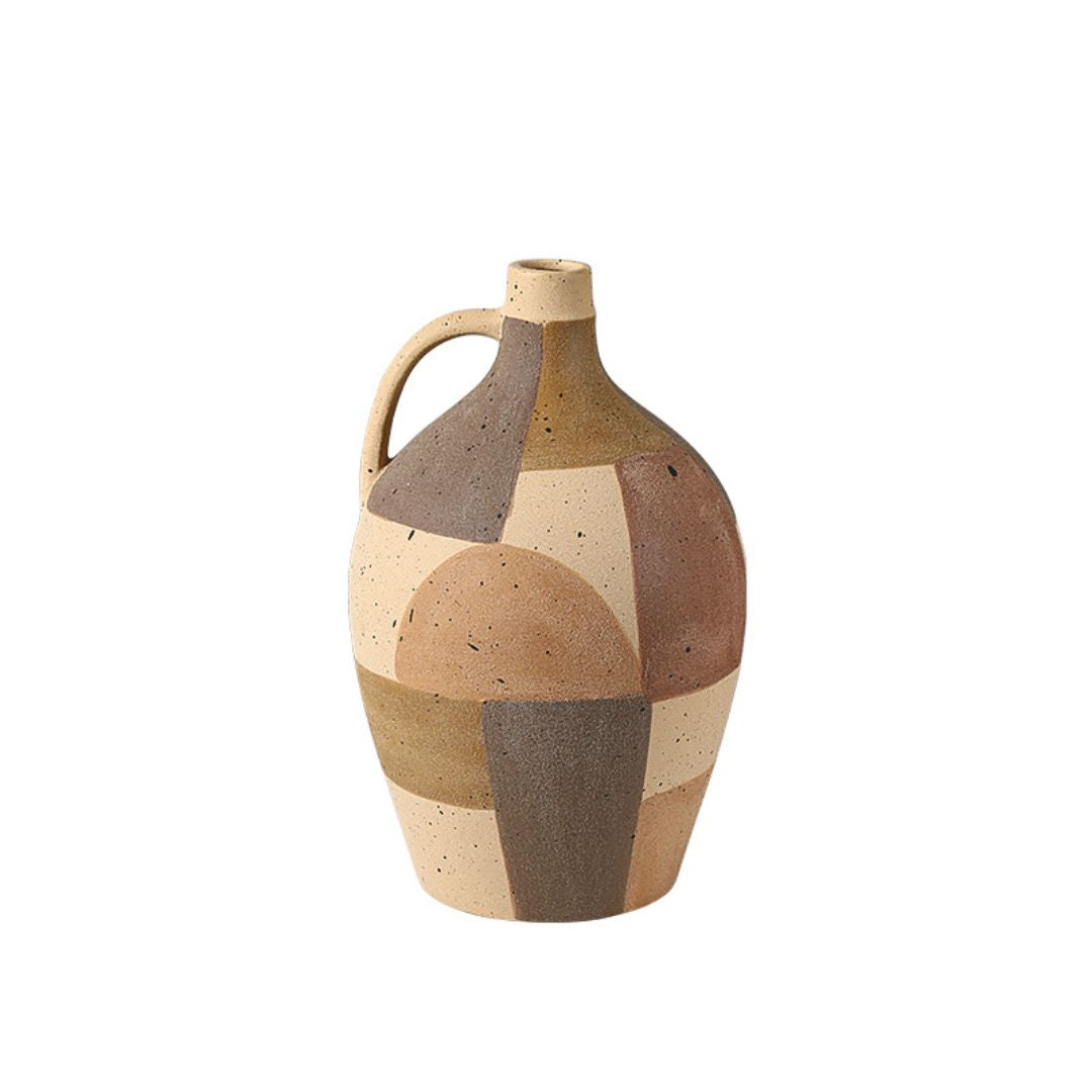 Assorted Color Hand-painted Ceramic Vase B-FF-D25073B -  Vases - ebarza Furniture UAE | Shop Modern Furniture in Abu Dhabi & Dubai - مفروشات ايبازرا في الامارات | تسوق اثاث عصري وديكورات مميزة في دبي وابوظبي