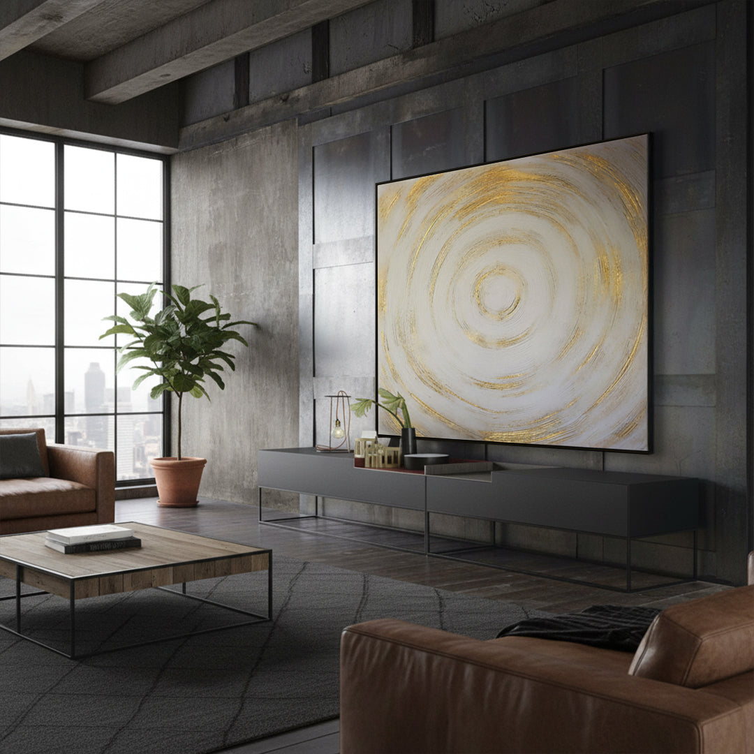 Hand Painted Art Painting With 140X140 Cm Black Frame SOAAP0013-L - BLACK FRAME -  Paintings - ebarza Furniture UAE | Shop Modern Furniture in Abu Dhabi & Dubai - مفروشات ايبازرا في الامارات | تسوق اثاث عصري وديكورات مميزة في دبي وابوظبي