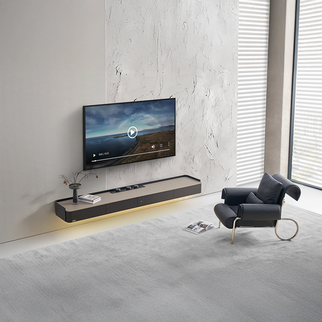 Pre-order 25 Days Delivery - Hanged TV Stand with Bottom Lights & Power Track - TV-115