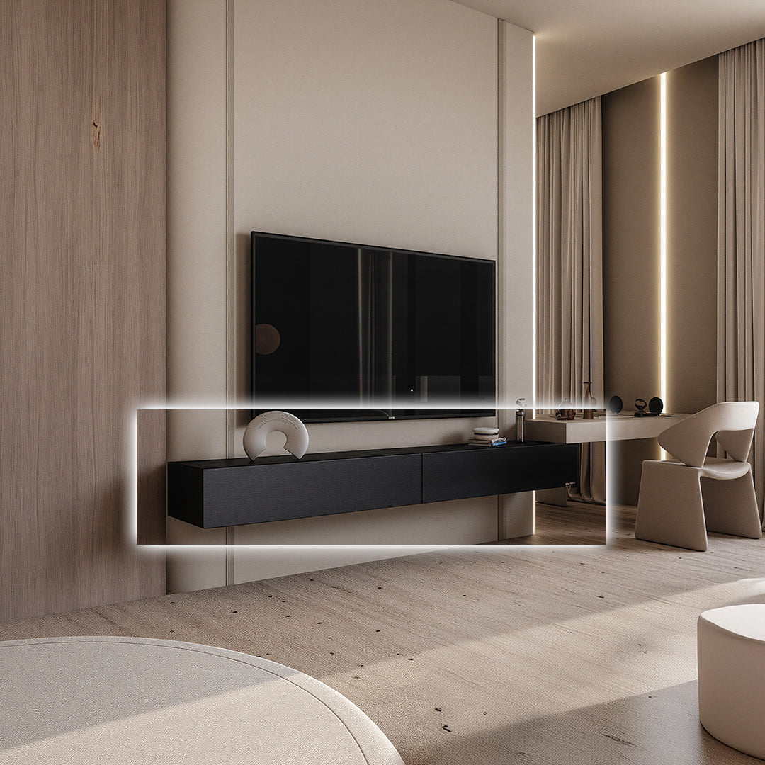 Hanged floating  Tv Stand MLL-CUS06 -  Storage/TV Unites - ebarza Furniture UAE | Shop Modern Furniture in Abu Dhabi & Dubai - مفروشات ايبازرا في الامارات | تسوق اثاث عصري وديكورات مميزة في دبي وابوظبي