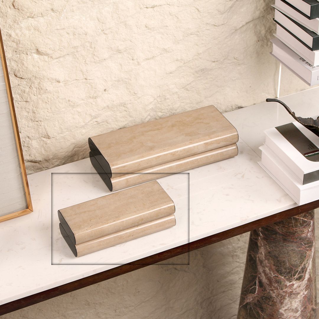 Hinged Glossy Storage Box-S KD5005BS -  Decorative Boxes - ebarza Furniture UAE | Shop Modern Furniture in Abu Dhabi & Dubai - مفروشات ايبازرا في الامارات | تسوق اثاث عصري وديكورات مميزة في دبي وابوظبي