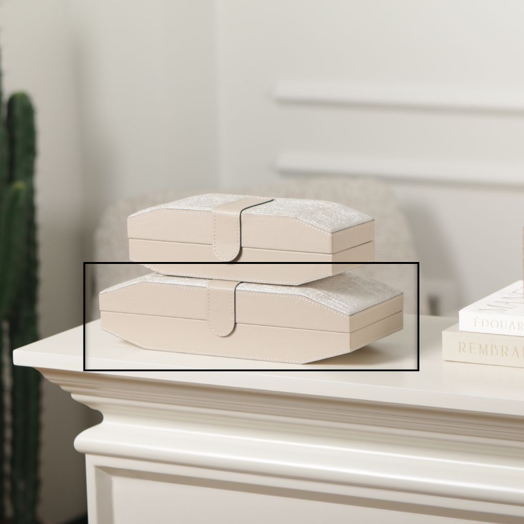 Pre-order 15 Days Delivery Hinged Leather Jewellery Box-L KD5022AL