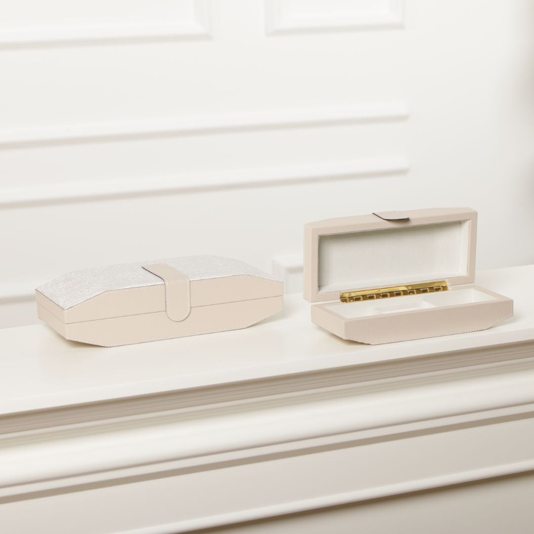 Pre-order 15 Days Delivery Hinged Leather Jewellery Box-S KD5022AS