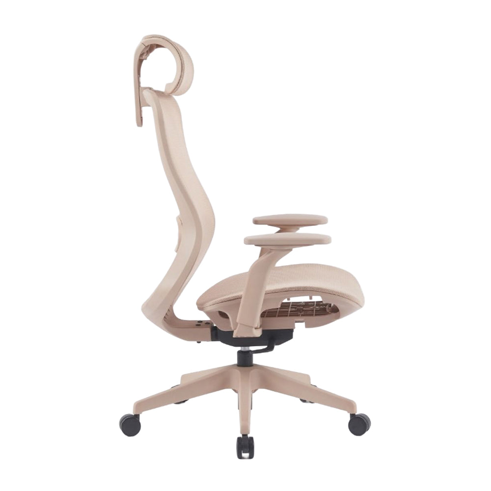 Holt Beige Leather Office Chair Holt-Beige -  Office Chairs - ebarza Furniture UAE | Shop Modern Furniture in Abu Dhabi & Dubai - مفروشات ايبازرا في الامارات | تسوق اثاث عصري وديكورات مميزة في دبي وابوظبي
