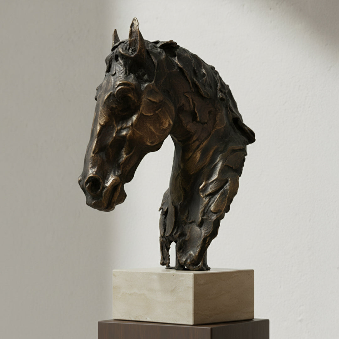 Horse Head Ornament TD-00135E -  Home Decor Figurines - ebarza Furniture UAE | Shop Modern Furniture in Abu Dhabi & Dubai - مفروشات ايبازرا في الامارات | تسوق اثاث عصري وديكورات مميزة في دبي وابوظبي