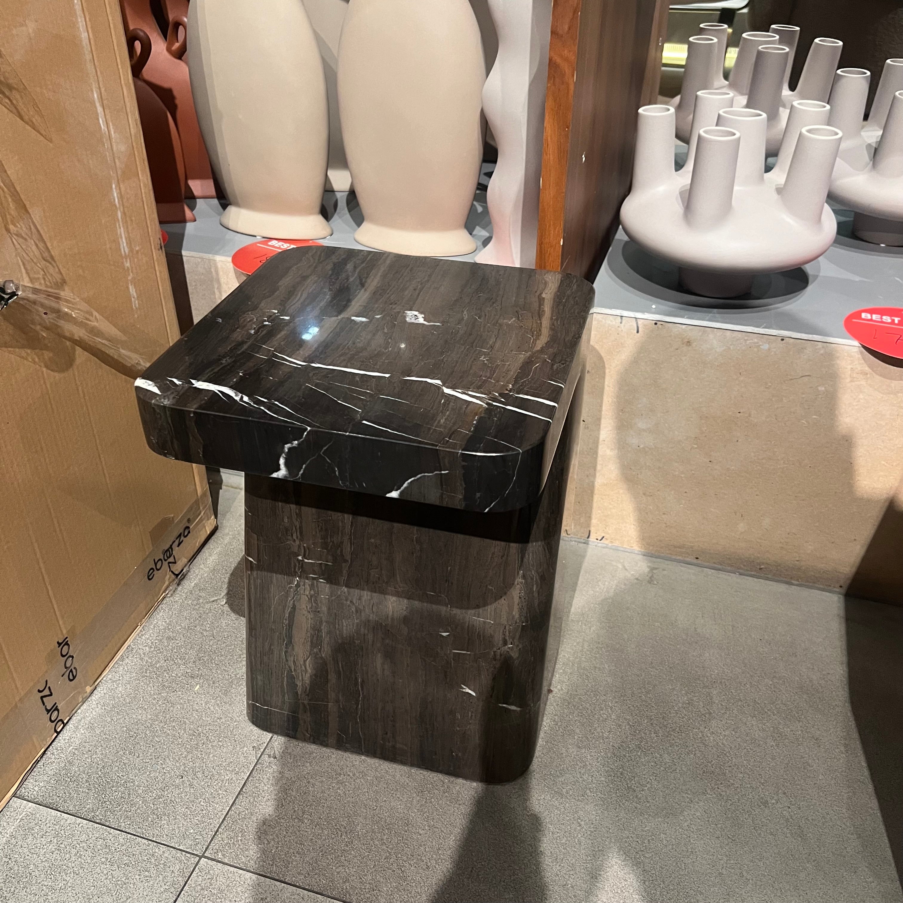 Display Item - Natural Marble Side Table 323STA-Amzn-Nakheel -  DISPLAY ITEM - ebarza Furniture UAE | Shop Modern Furniture in Abu Dhabi & Dubai - مفروشات ايبازرا في الامارات | تسوق اثاث عصري وديكورات مميزة في دبي وابوظبي