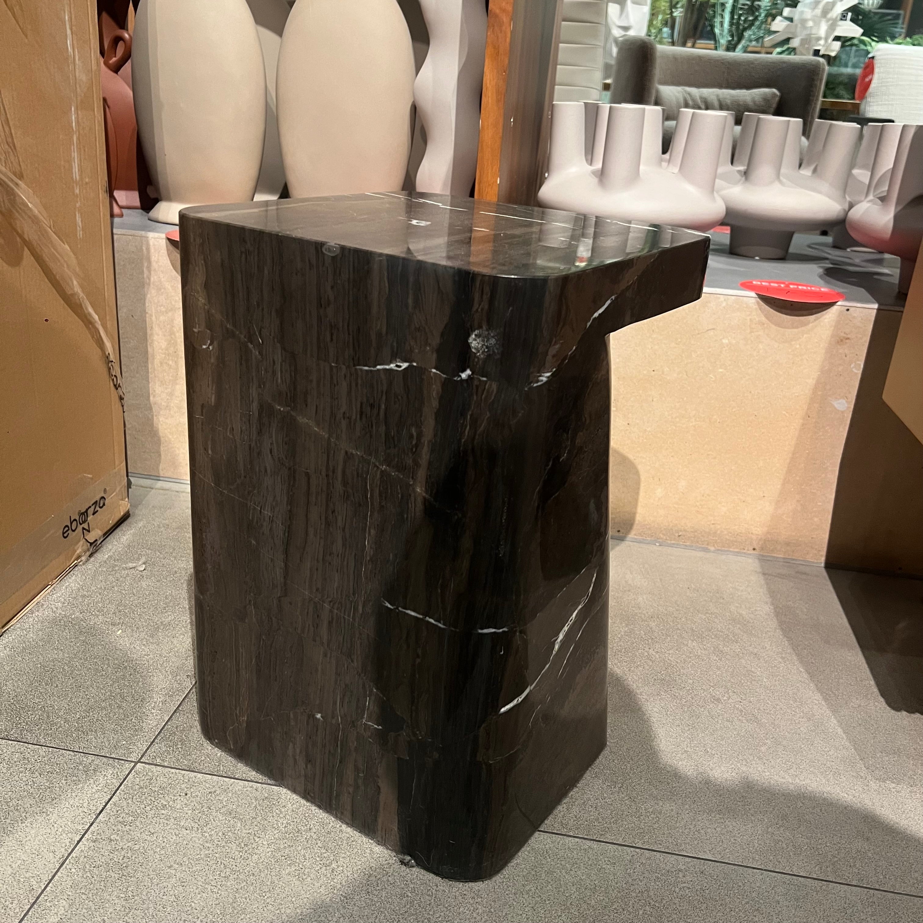 Display Item - Natural Marble Side Table 323STA-Amzn-Nakheel -  DISPLAY ITEM - ebarza Furniture UAE | Shop Modern Furniture in Abu Dhabi & Dubai - مفروشات ايبازرا في الامارات | تسوق اثاث عصري وديكورات مميزة في دبي وابوظبي